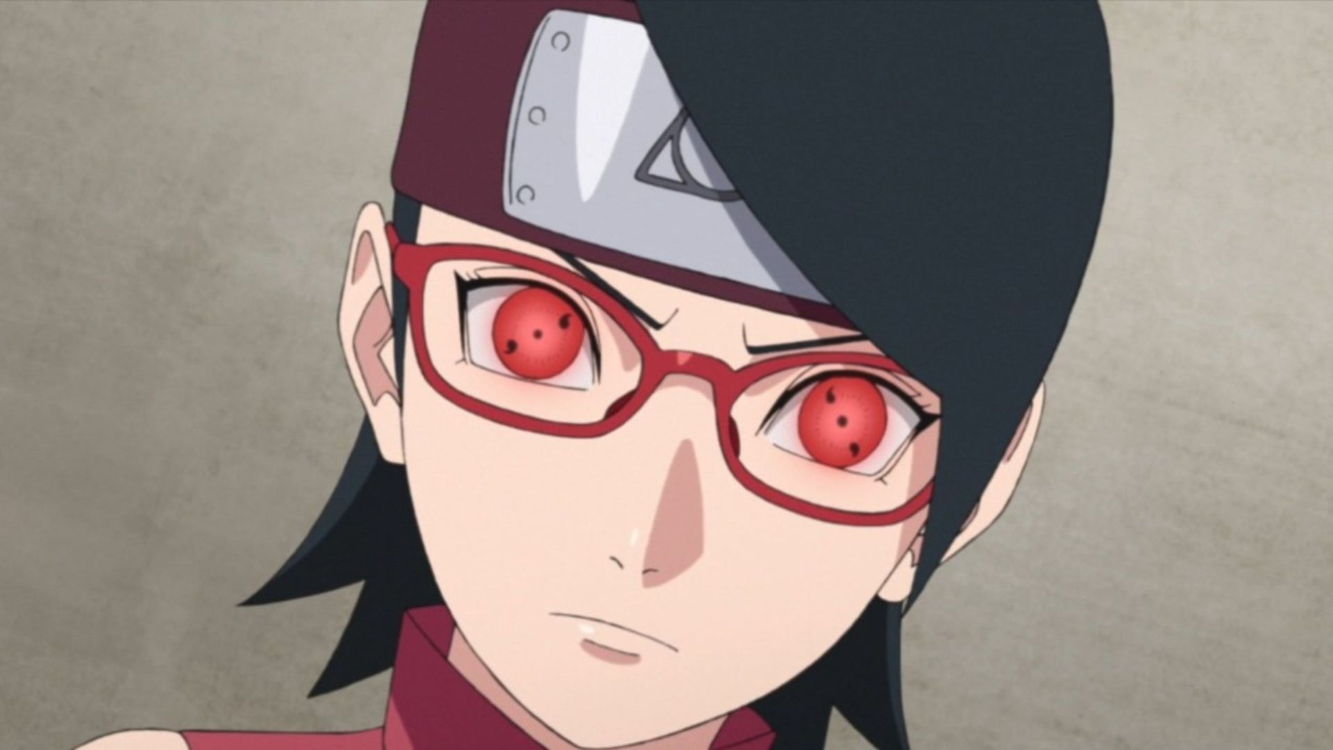 Sarada Uchiha as seen in the anime (Image via Studio Pierrot)