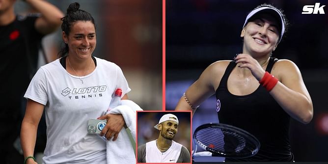 After turning to Nick Kyrgios for advice, Bianca Andreescu aces the tweener during French Open practice with Ons Jabeur