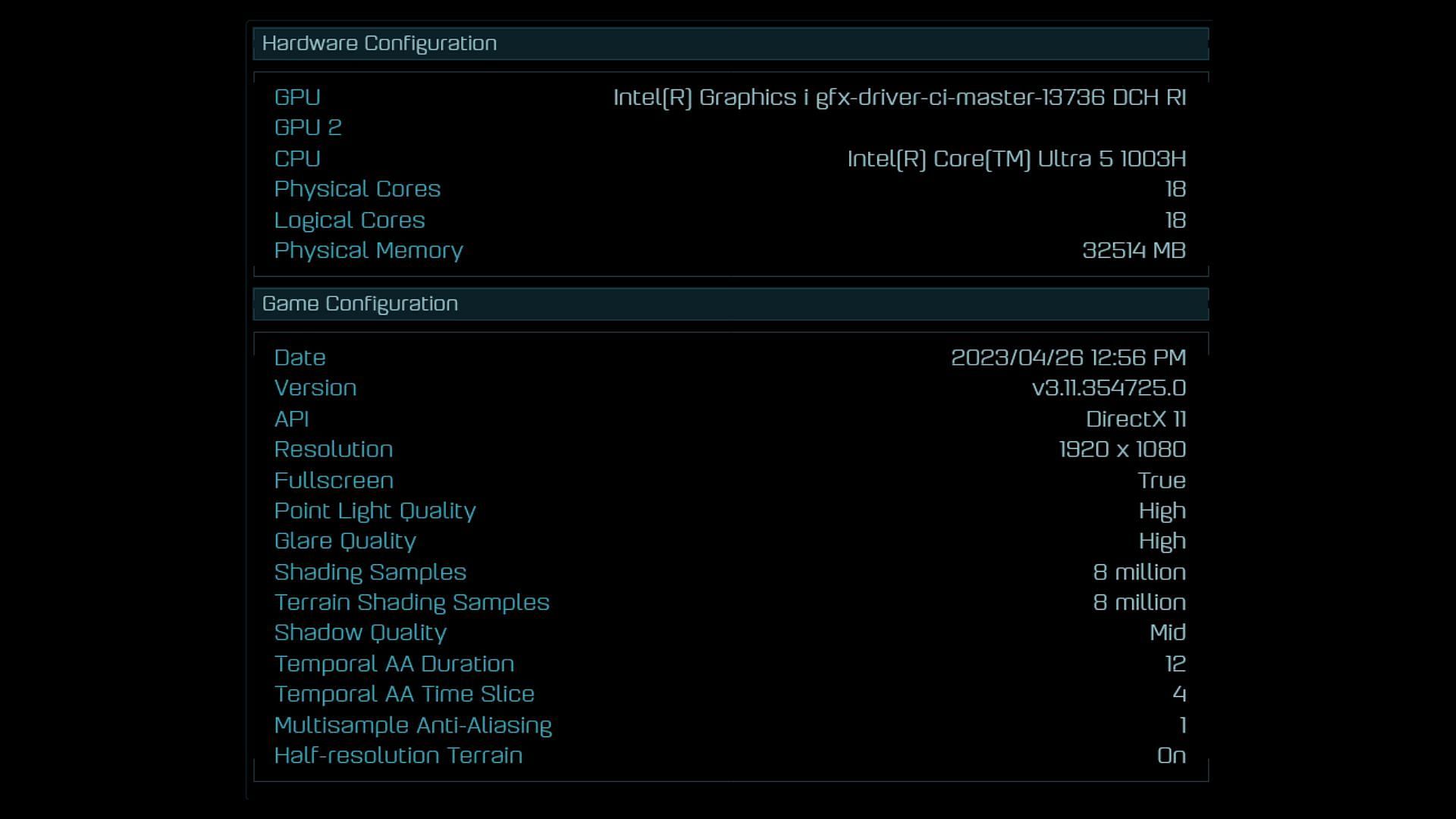 The leaked screenshot of a laptop BIOS showcasing the new naming scheme (Image via Hardware Times)