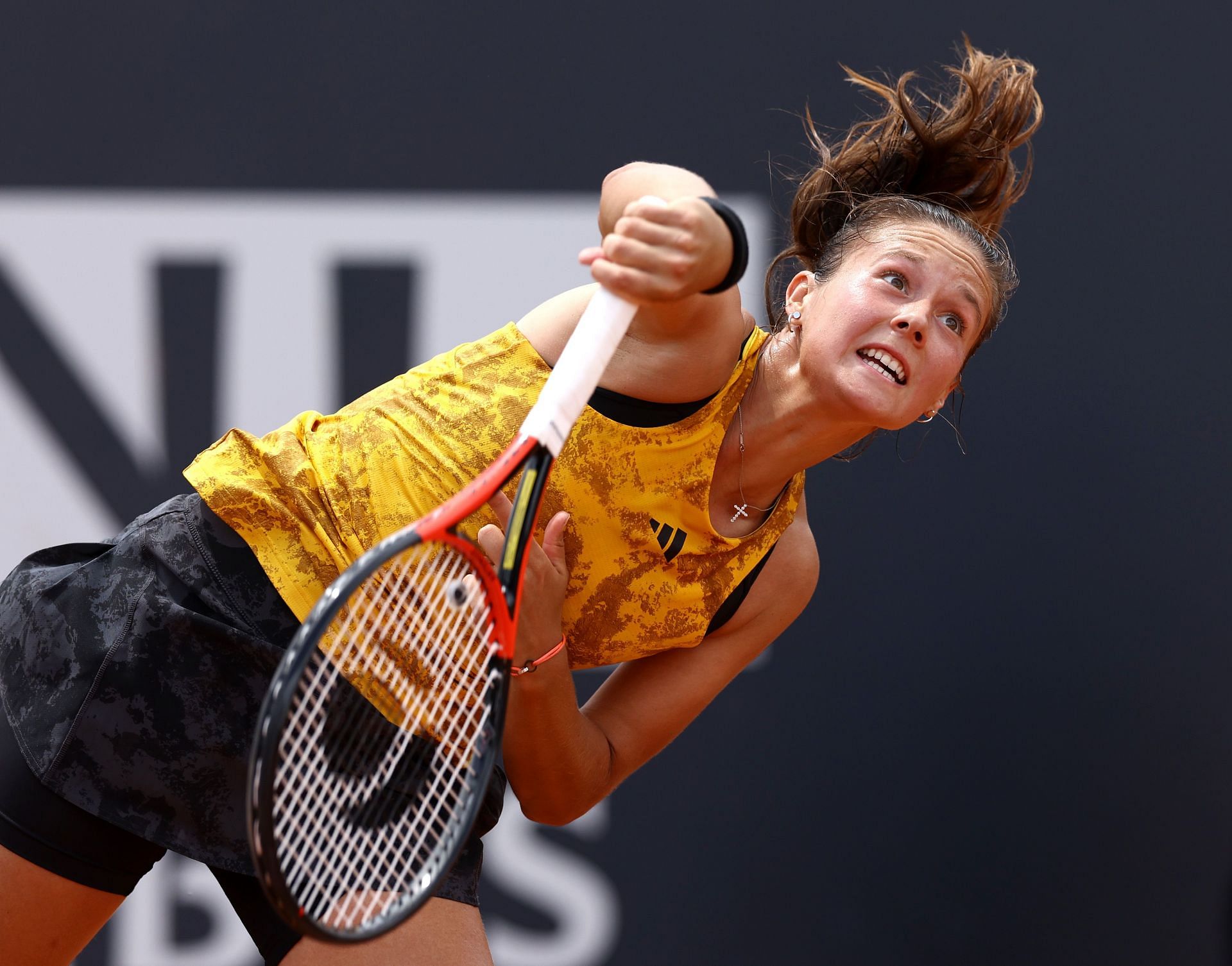 Daria Kasatkina in action at the Italian Open