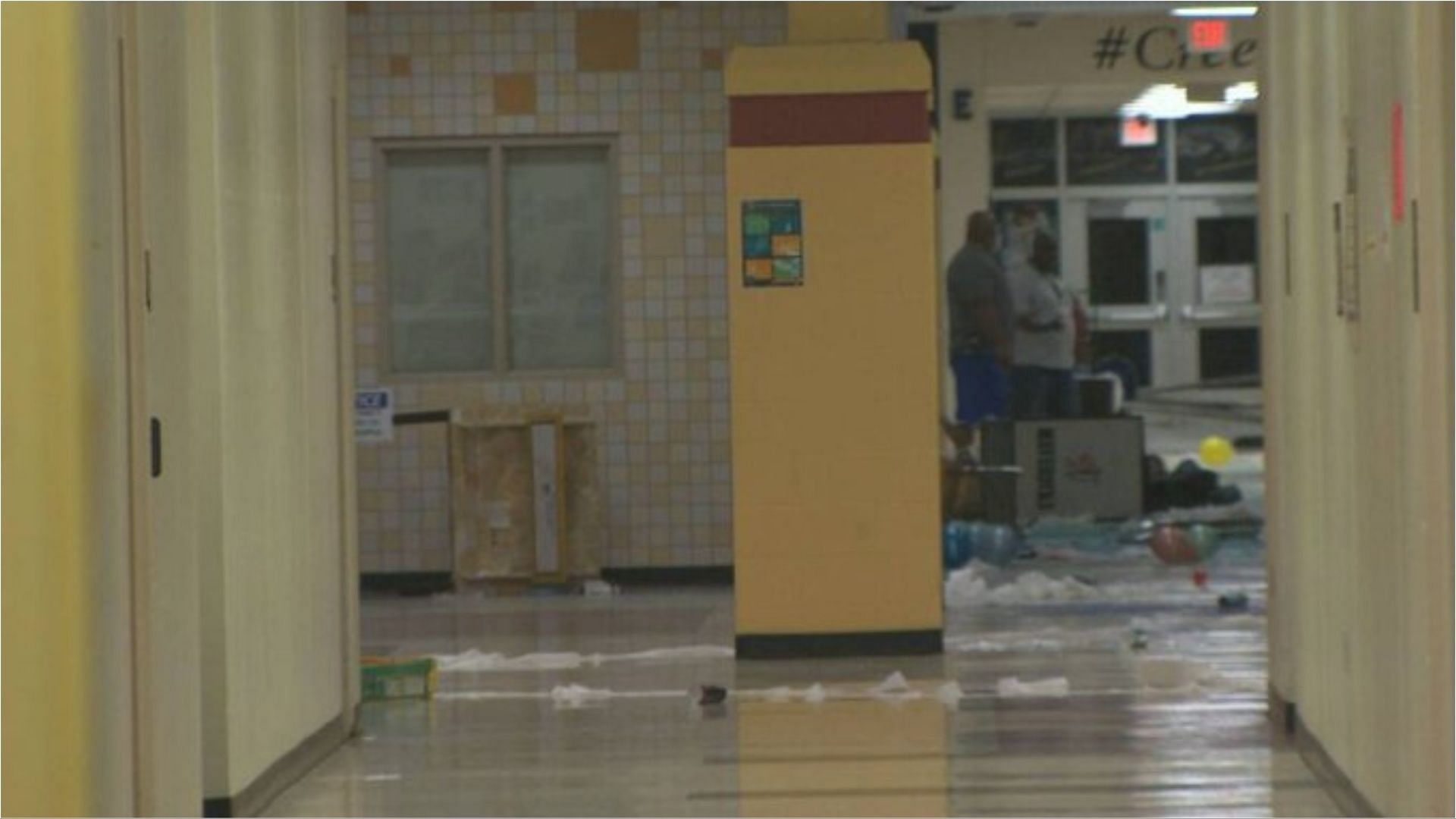 Mallard Creek High School was also vandalized by around 50 students (Image via JonathanUpdates/Twitter)