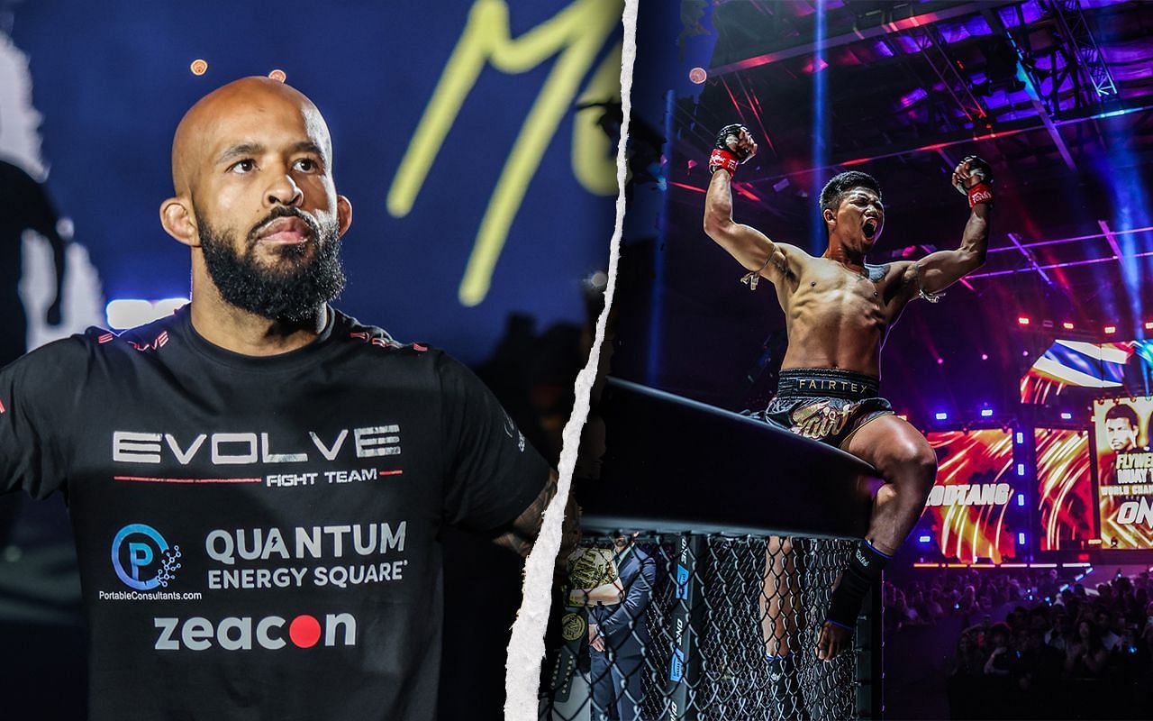 Demetrious Johnson (Left) shared the stage with Rodtang (Right) at ONE Fight Night 10