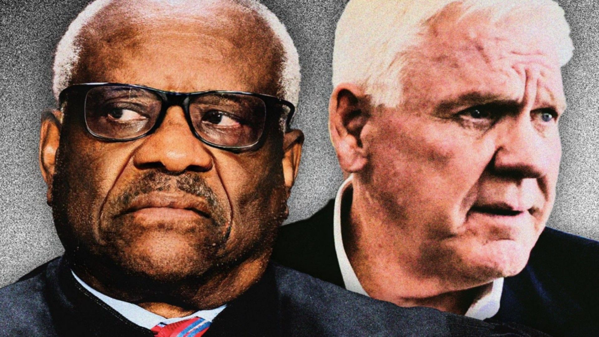 Clarence Thomas and Harlan Crow (Image via Call To Activism/Twitter)