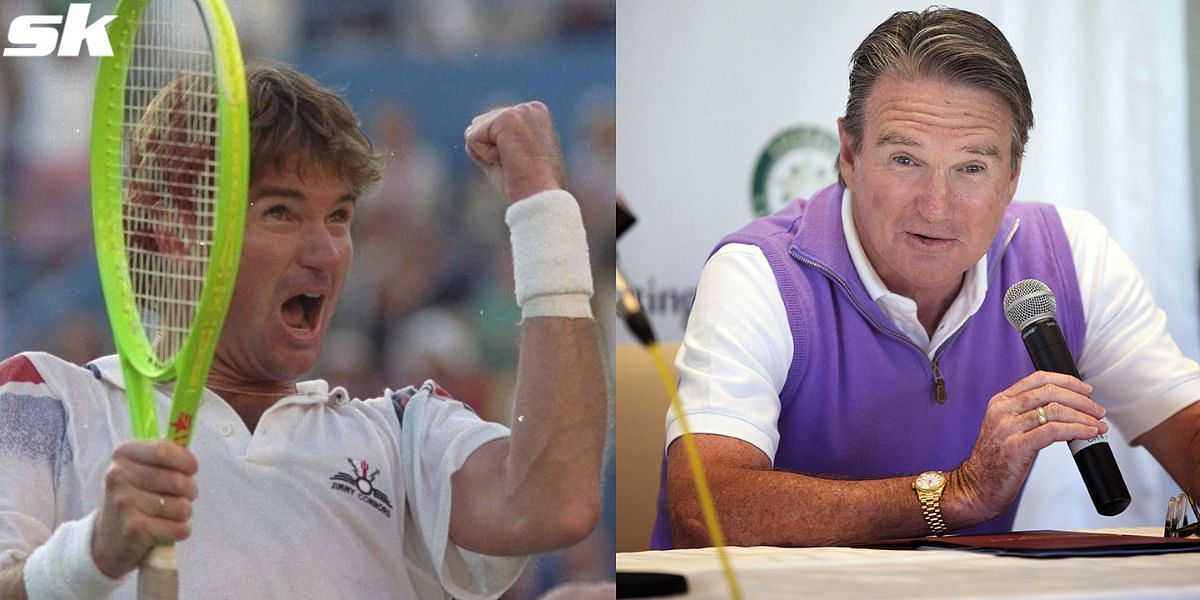 Jimmy Connors hit the practice courts again after retiring from the sport