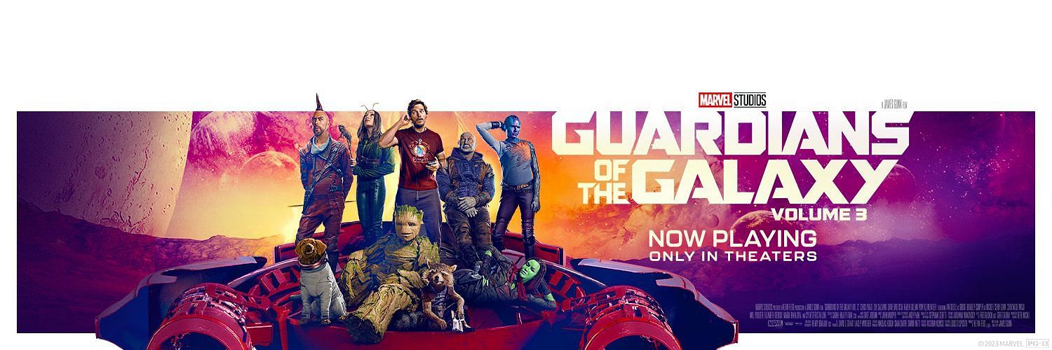 Guardians of the Galaxy Vol 3 poster (image via Twitter @Guardians)