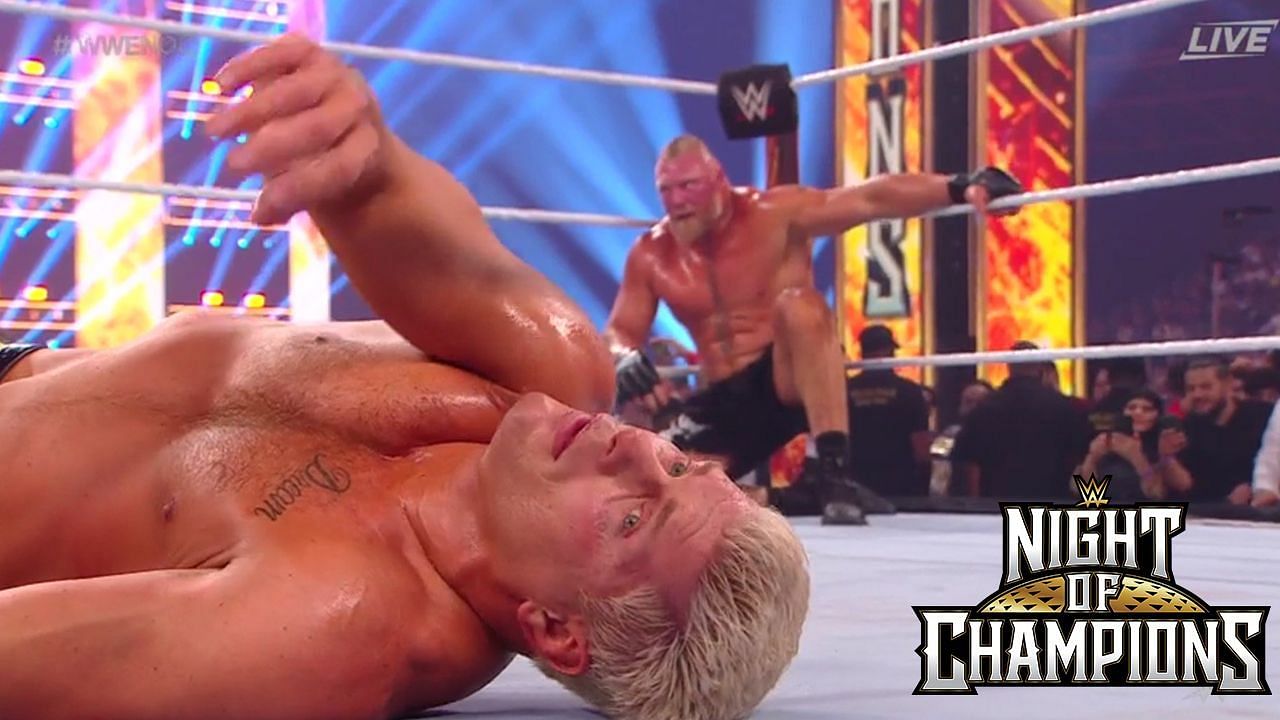 Brock Lesnar defeated Cody Rhodes at WWE Night of Champions 2023