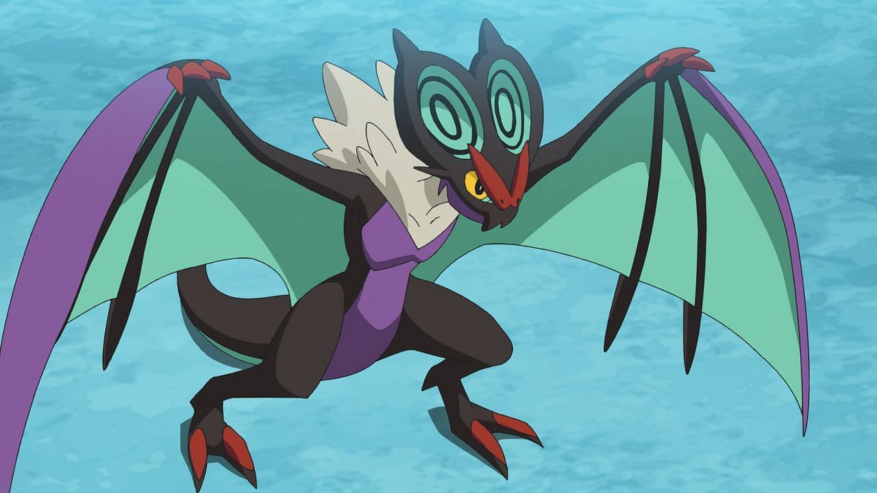 Noivern as it appears in the anime (Image via The Pokemon Company)