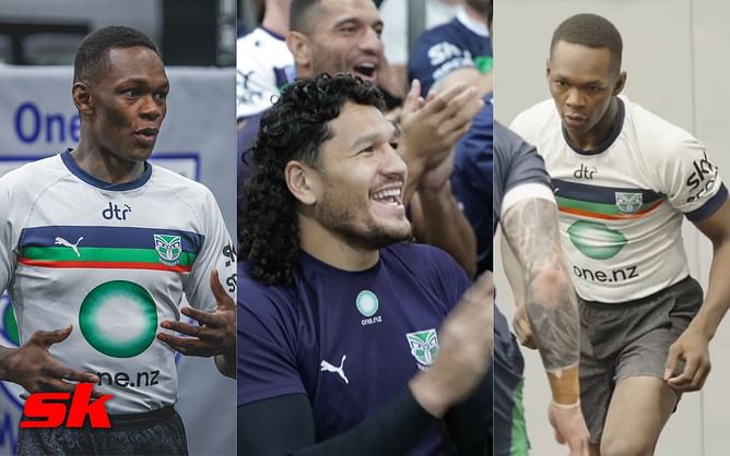 Israel Adesanya joins NZ Warriors rugby team for special session