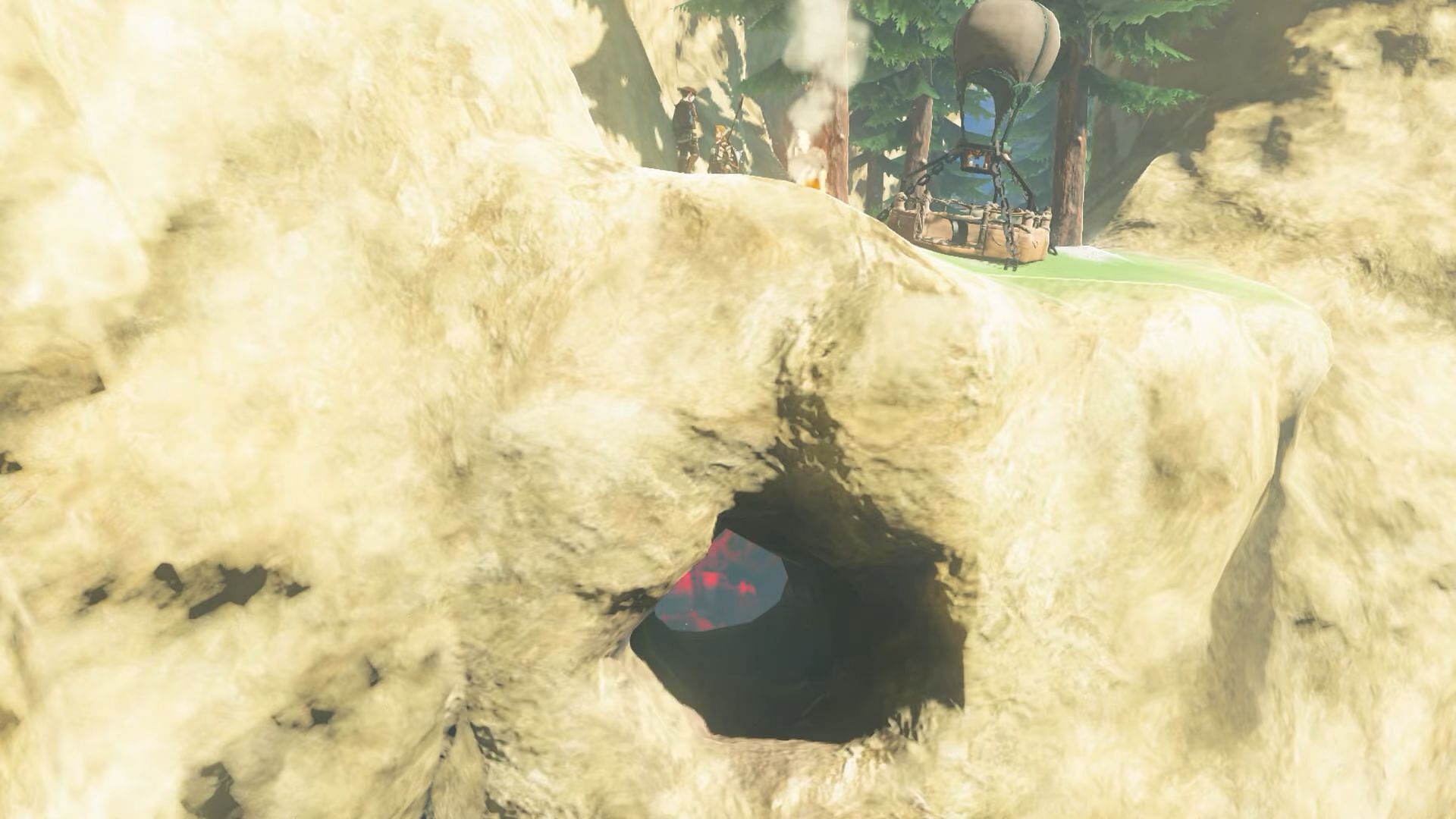 Location of the Abandoned Hebra Mine in The Tears of the Kingdom (Image via GameSpoilers YouTube)