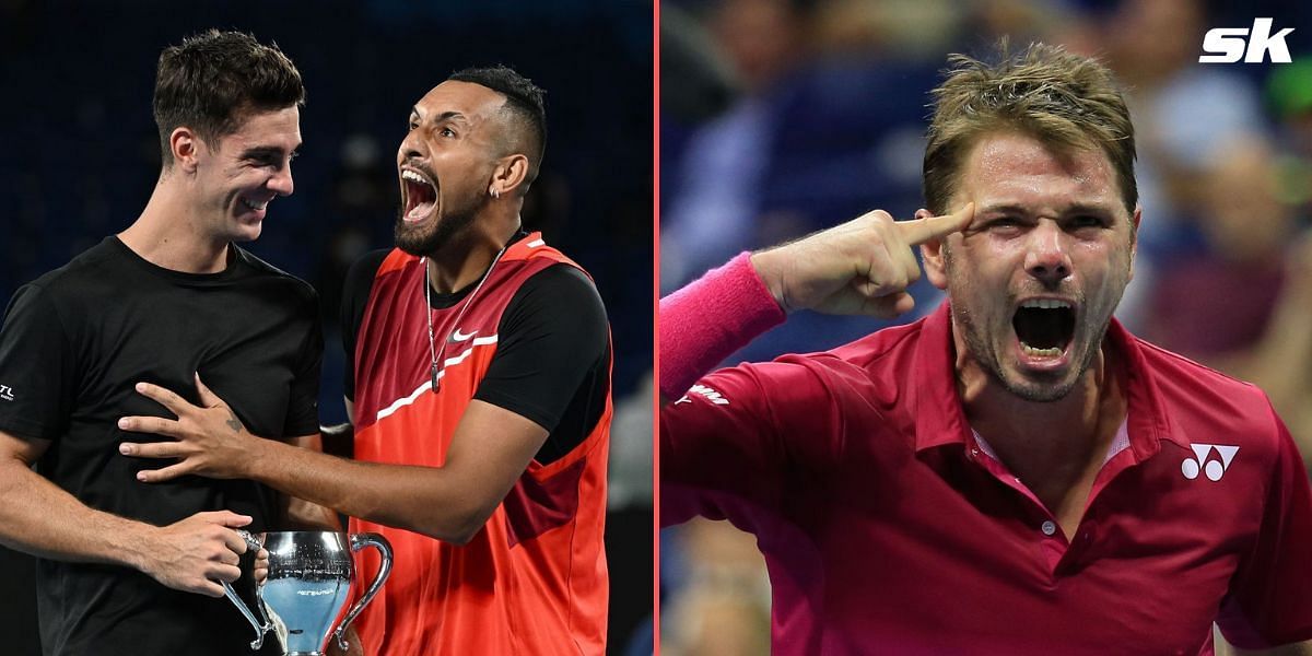 Nick Kyrgios and Thanasi Kokkinakis (L), Stan Wawrinka (R)