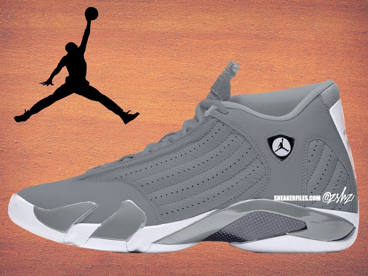 Air Jordan 14 Flint Grey shoes (Image via Instagram/@zsneakerheadz)