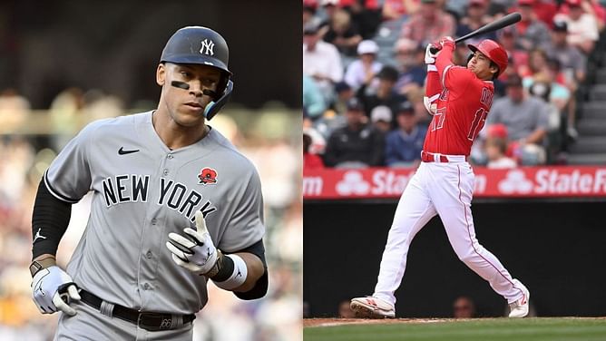 MLB Twitter astonished by Aaron Judge posing next to 7-foot NBA star during  Yankees BP: Just an enormous specimen