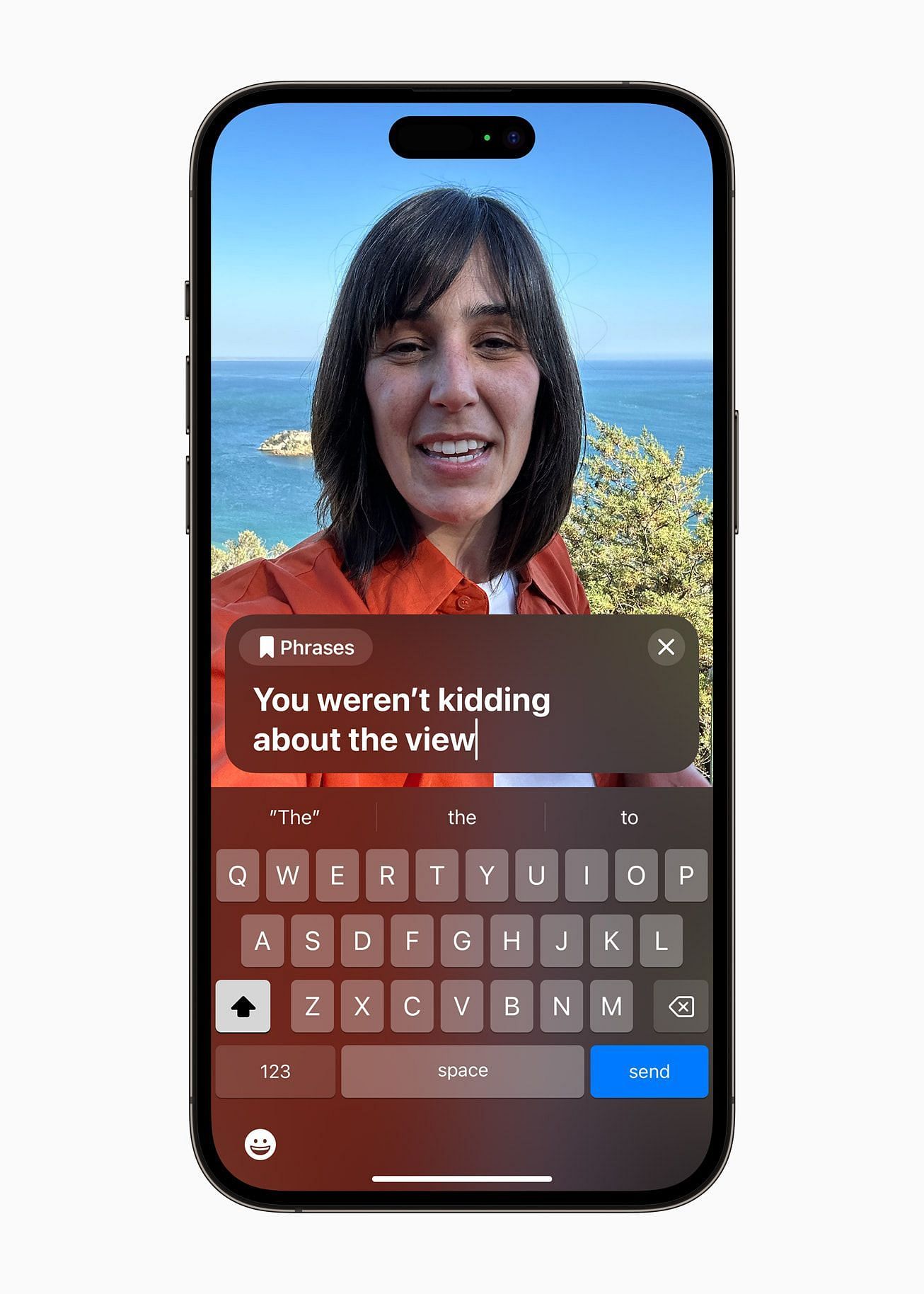 Apple Live Speech lets speech-impaired people be part of conversations. (Image via Apple)