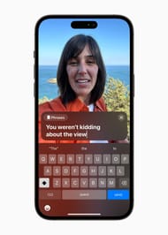 Apple Live Speech lets speech-impaired people be part of conversations. (Image via Apple)