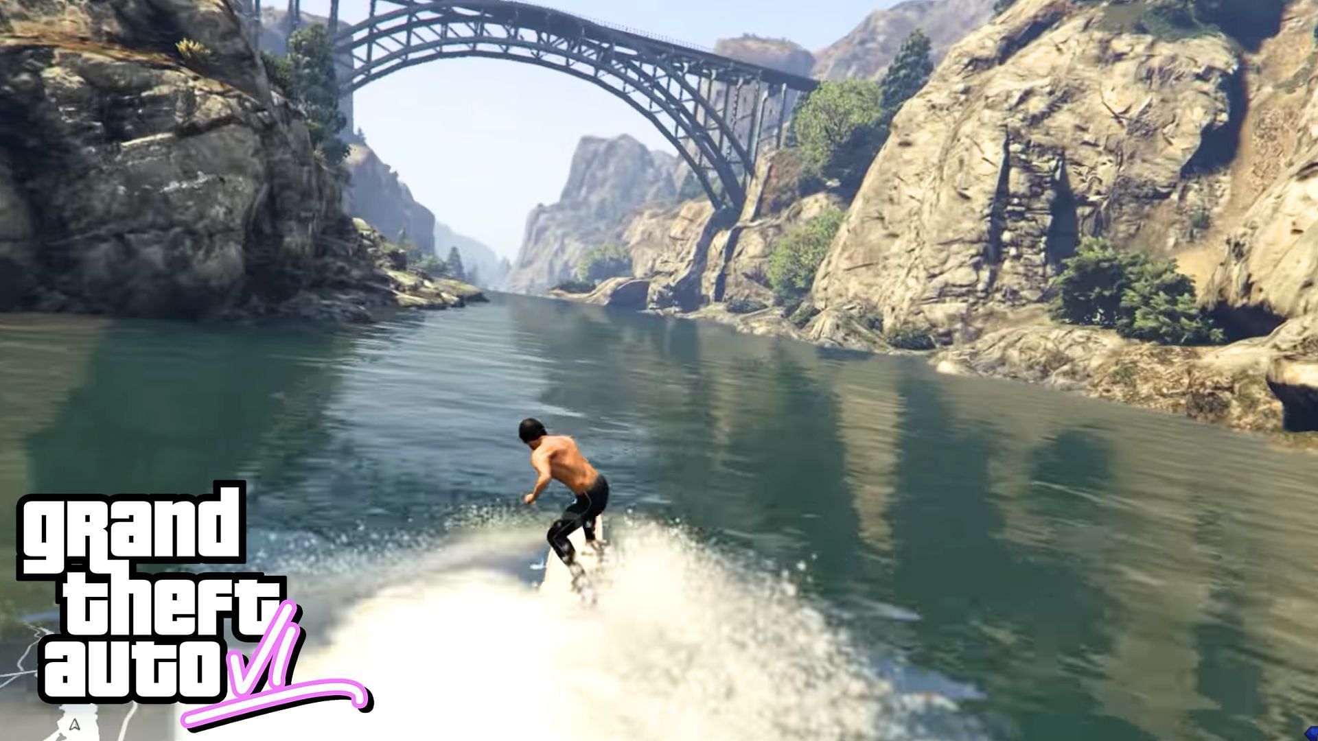 GTA 6 players may be able to finally surf the waves (Image via YouTube/Makiman131)