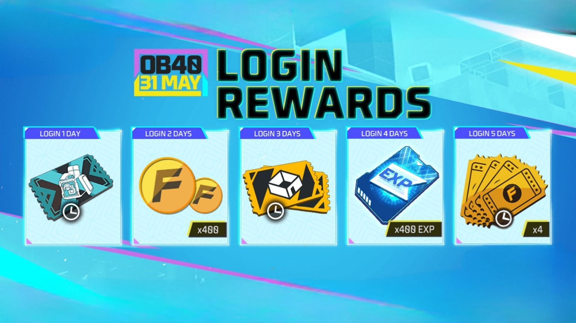 New Login Reward event has been added to Free Fire MAX (Image via Garena)