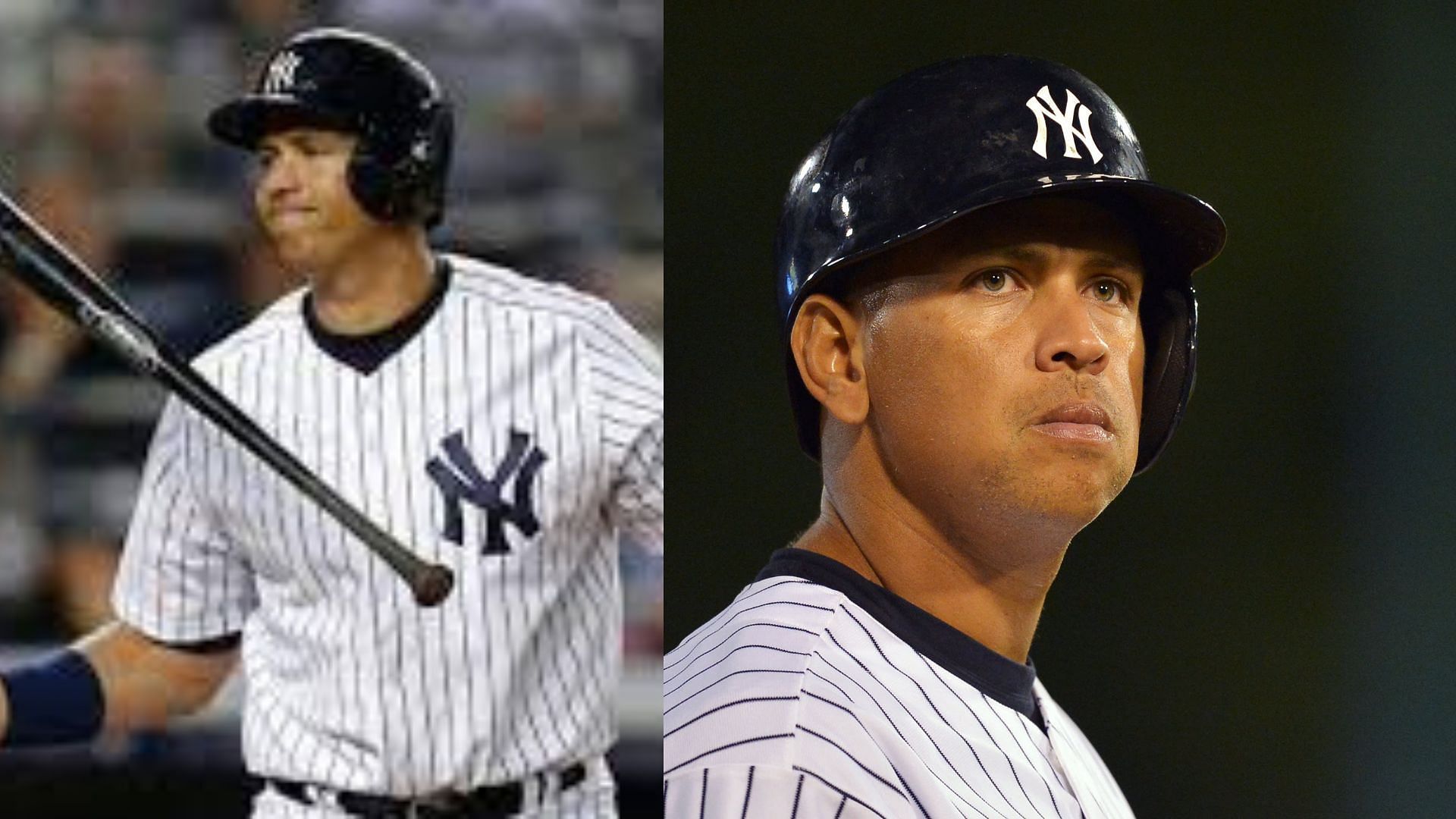 New New York Yankees third baseman Alex Rodriguez wears his new