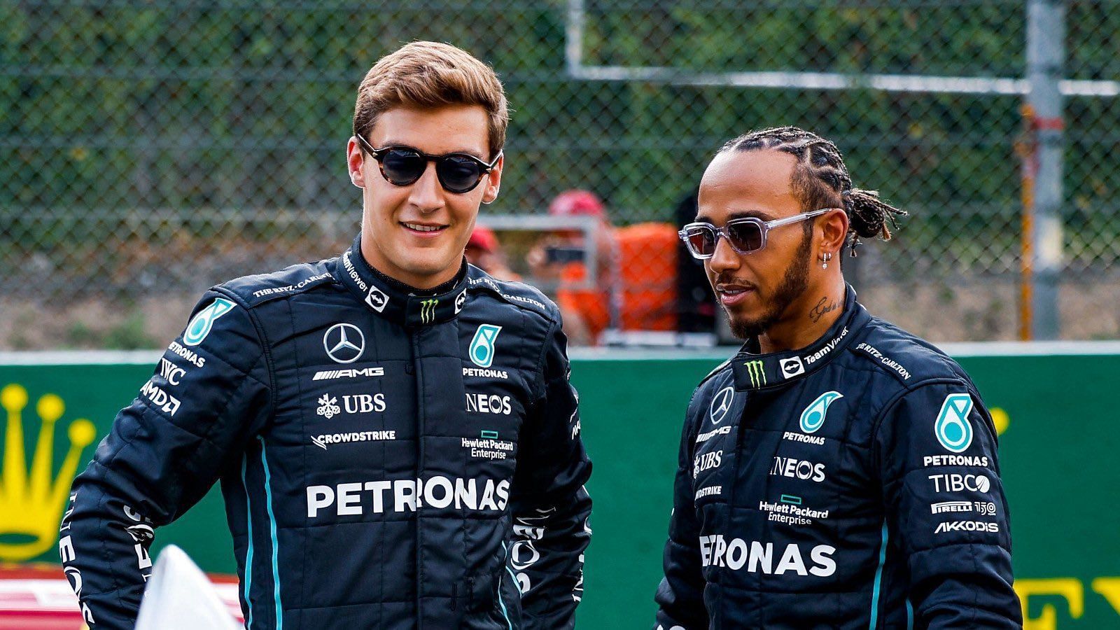 George Russell and Lewis Hamilton