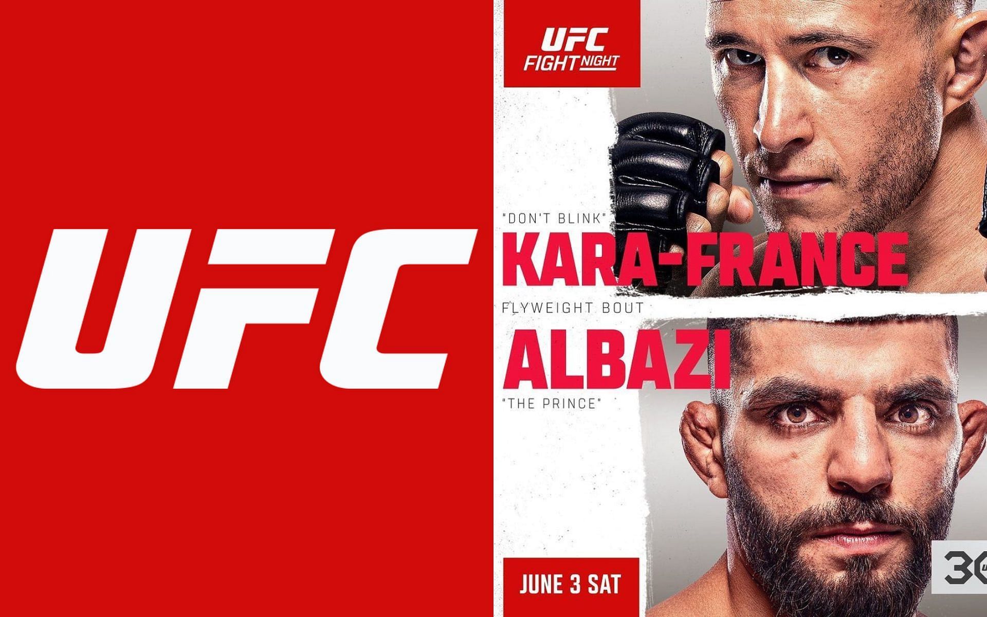 UFC on ESPN: Kai Kara-Francs vs.Amir Albazi will take place on June 3