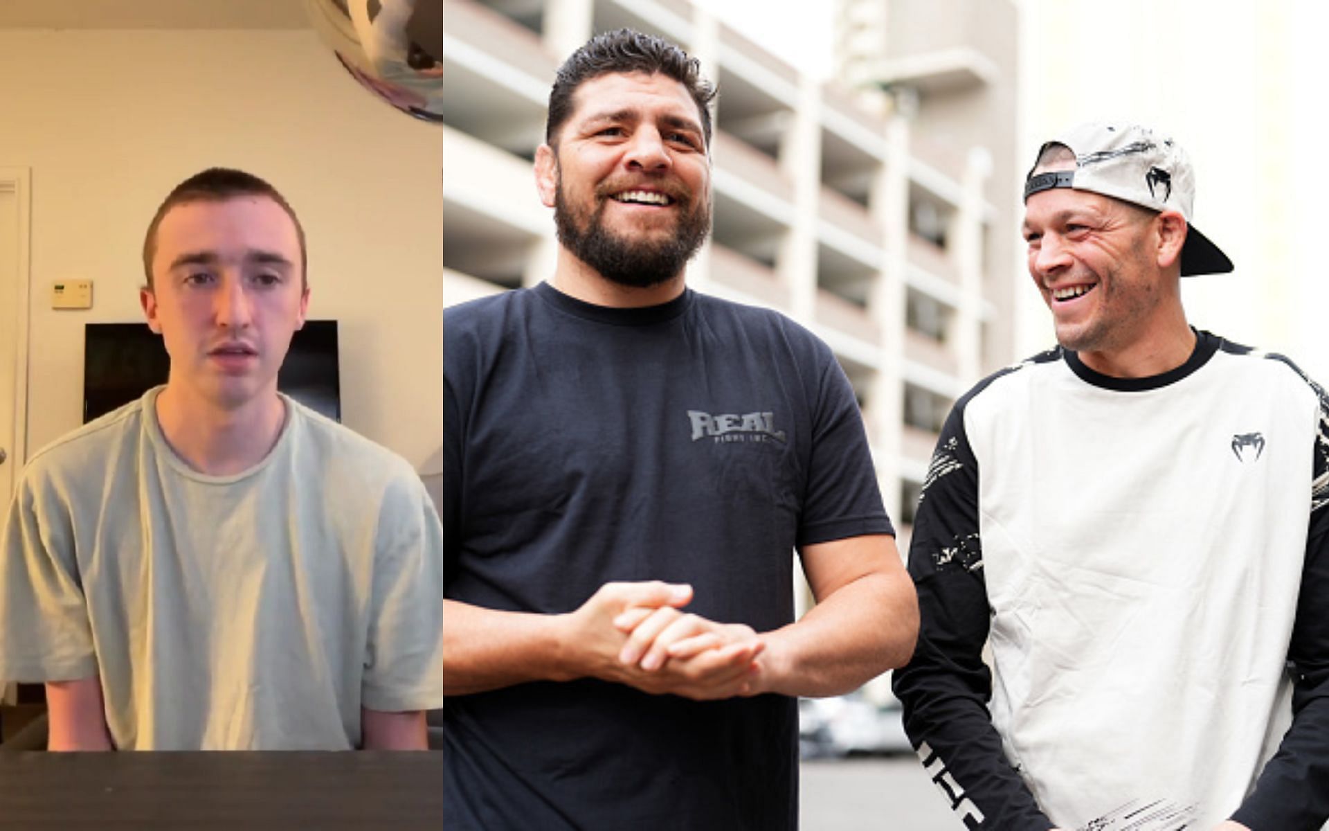 Derek from Betr (Image credit: @betr on Twitter), Nick and Nate Diaz (right)