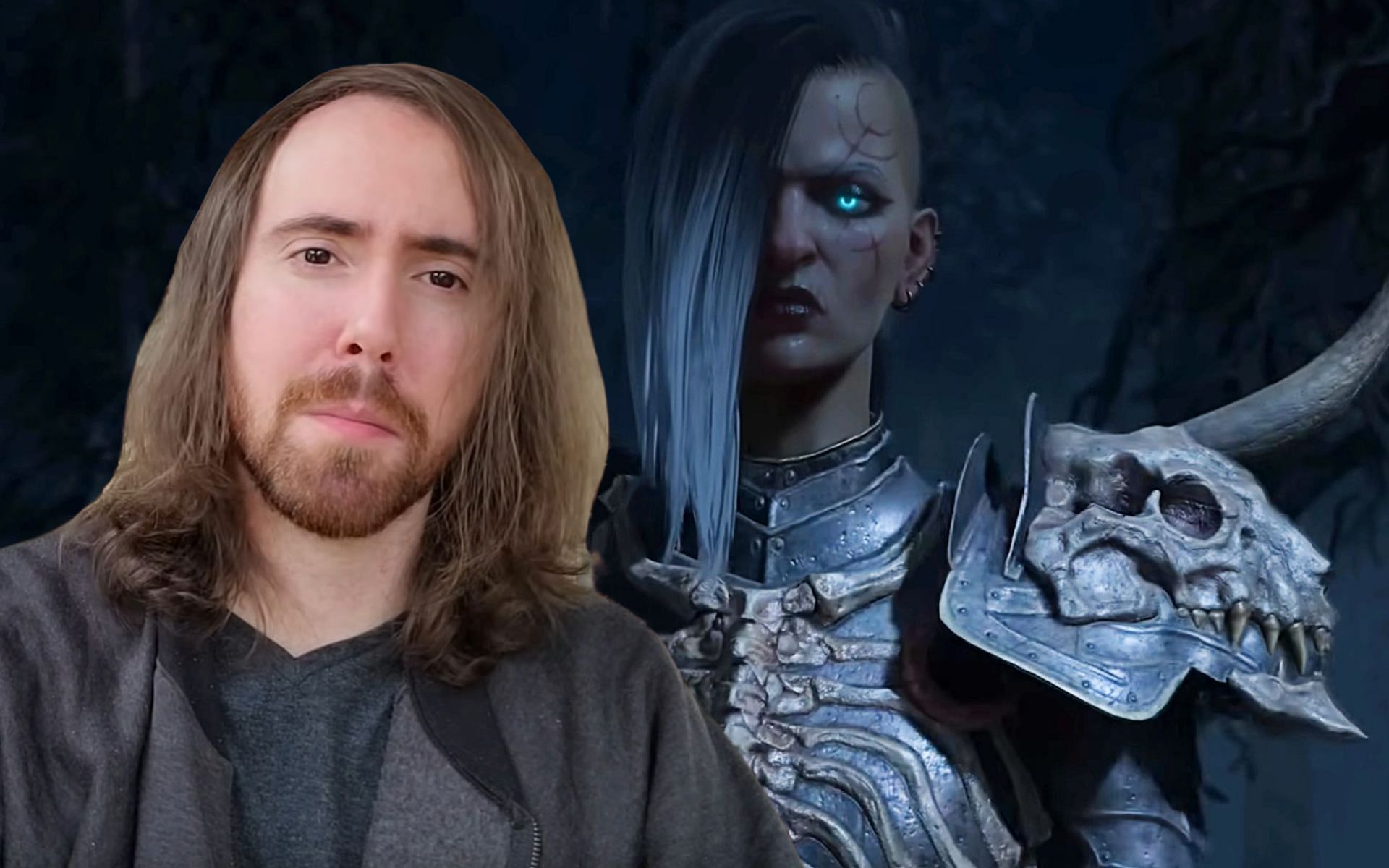 Asmongold talks about the new Necromancer nerfs in Diablo 4 (Image via Sportskeeda)