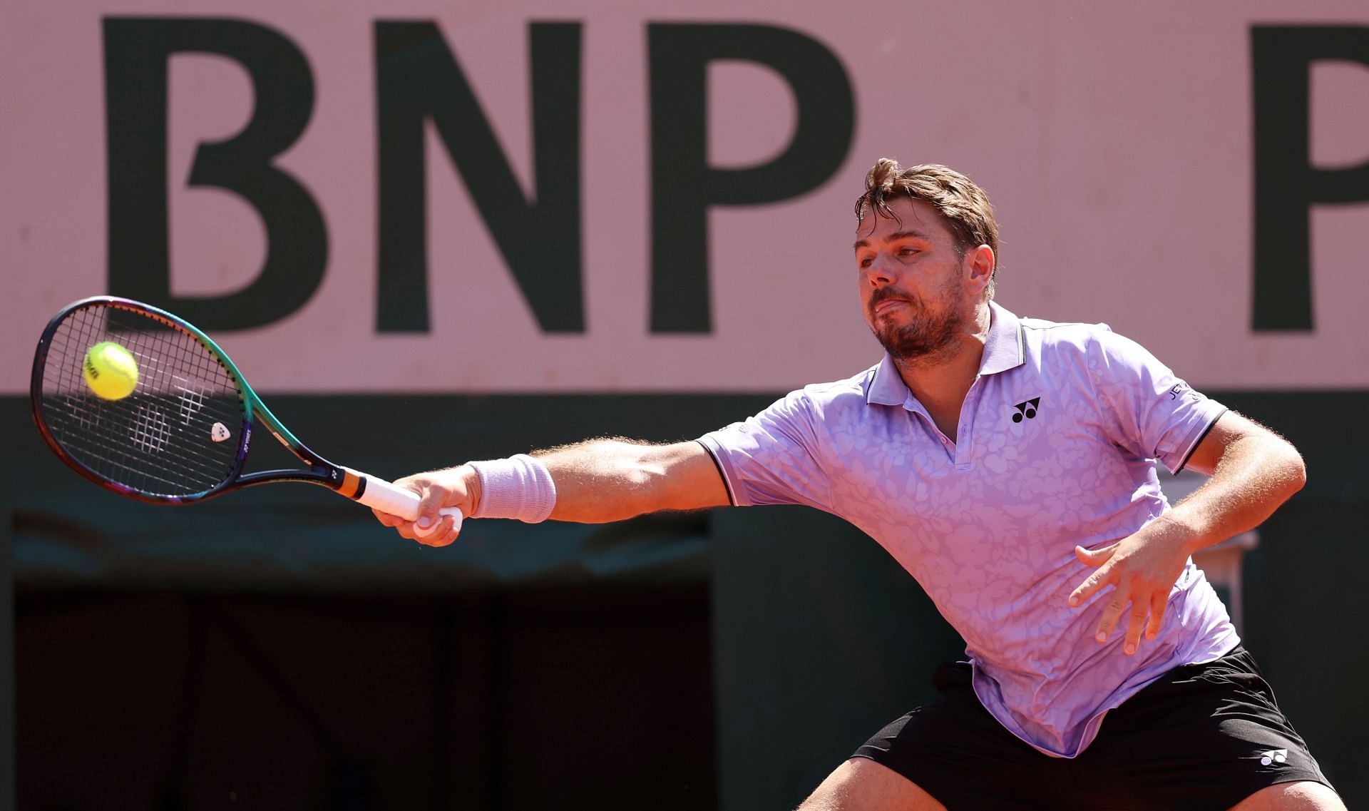Stan Wawrinka in action at the 2023 French Open.