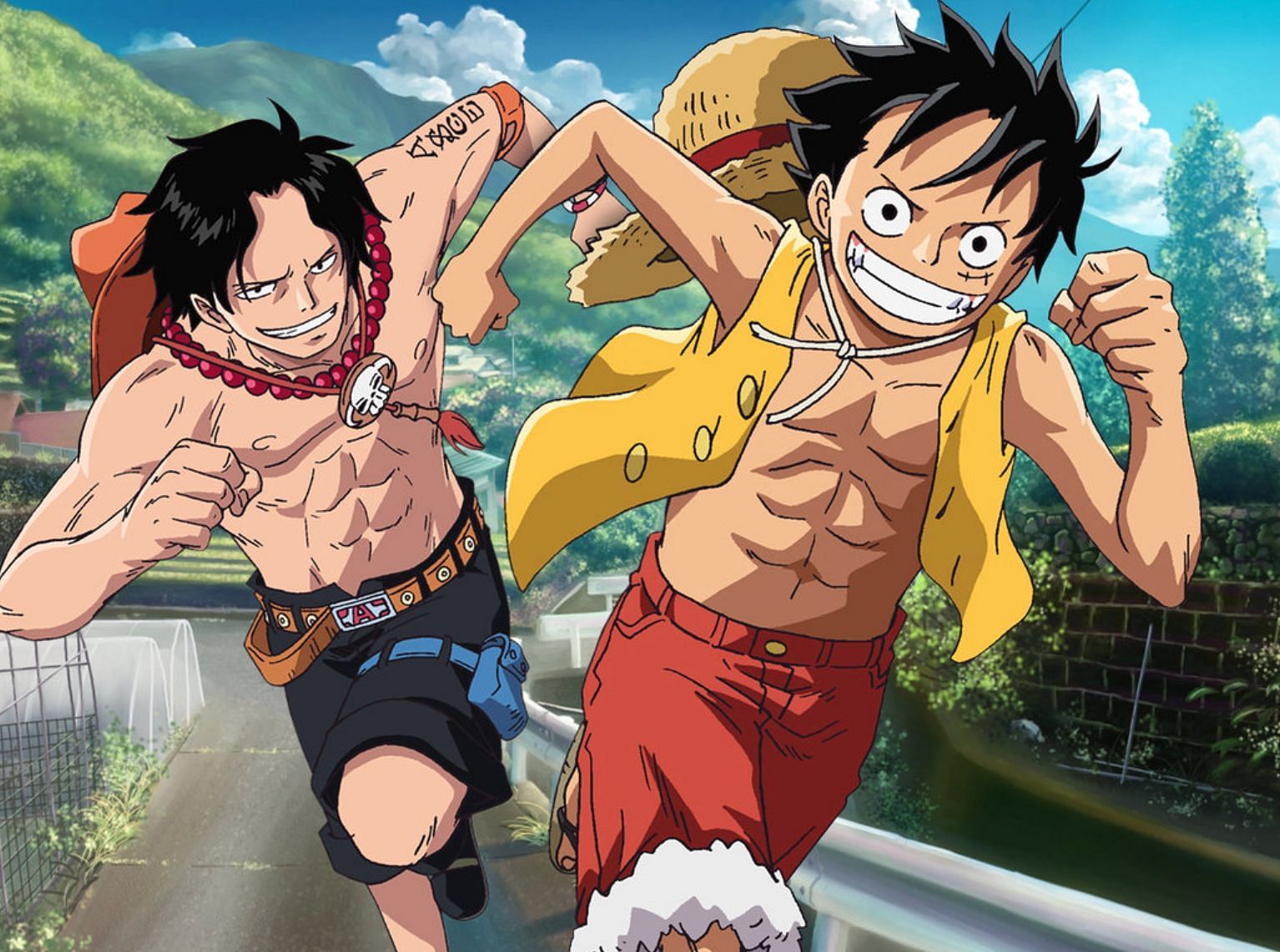 Anime siblings: Luffy and Ace (image via Toei Animation)