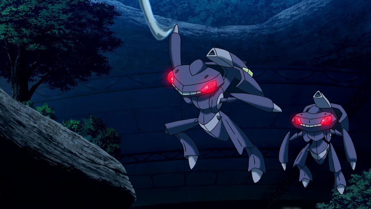 Shock Drive Genesect as it appears in the anime (Image via The Pokemon Company)