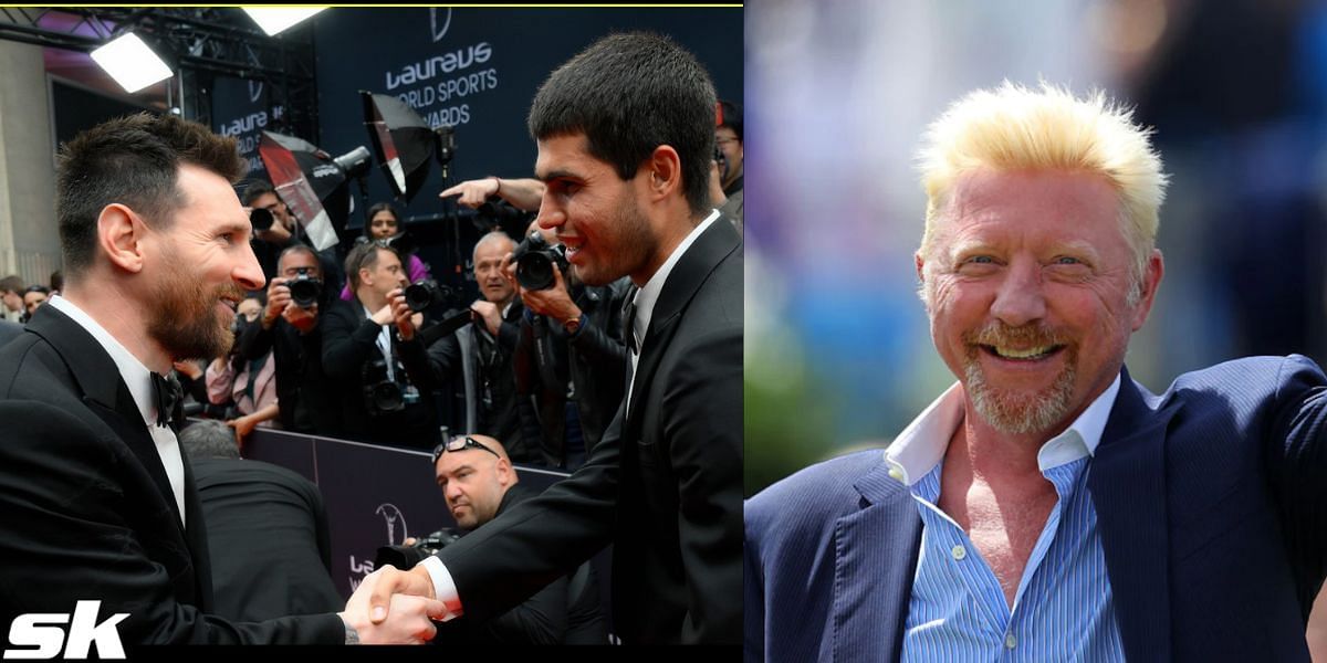 Boris Becker reacted to Carlos Alcaraz meeting Lionel Messi on the Laureus World Sports Awards red carpet