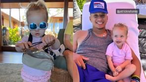 IN PHOTOS: Patrick Mahomes, wife Brittany Matthews and daughter Sterling enjoy relaxing day on beach