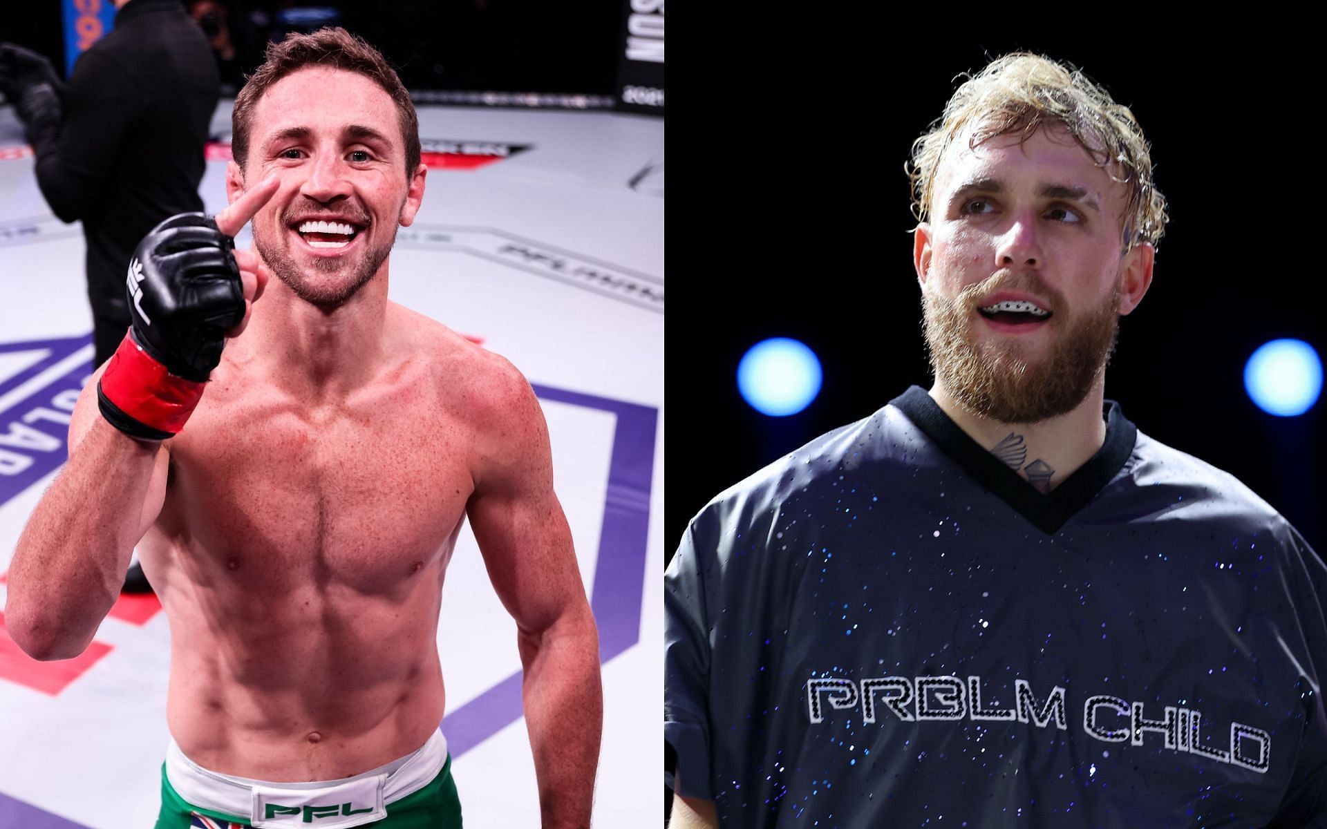 Brendan Loughnane (left) and Jake Paul (right) [Image credits: @MMAFighting on Twitter and Getty Images] 