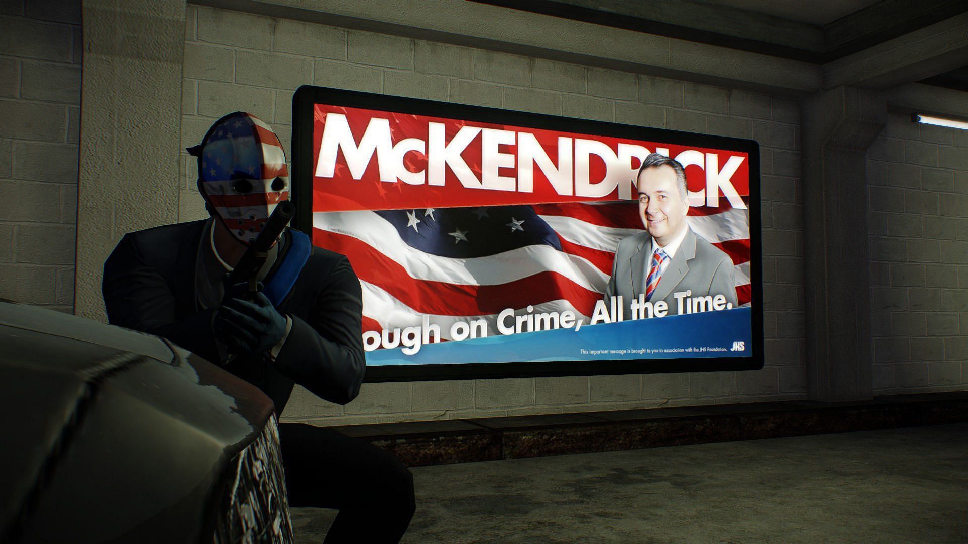 The Election Day loot job was introduced for free in the 25th update (Image via Overkill Software)