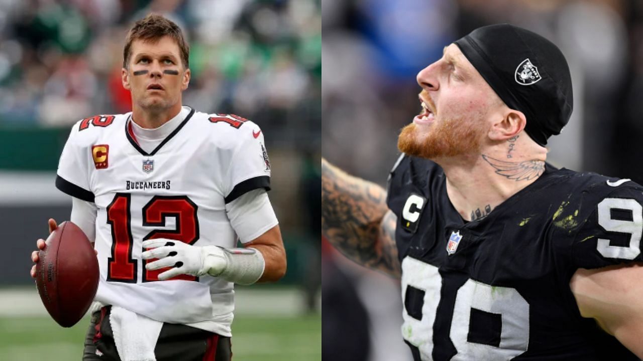 Maxx Crosby believes Tom Brady will suit up for the Las Vegas Raiders - images via Getty