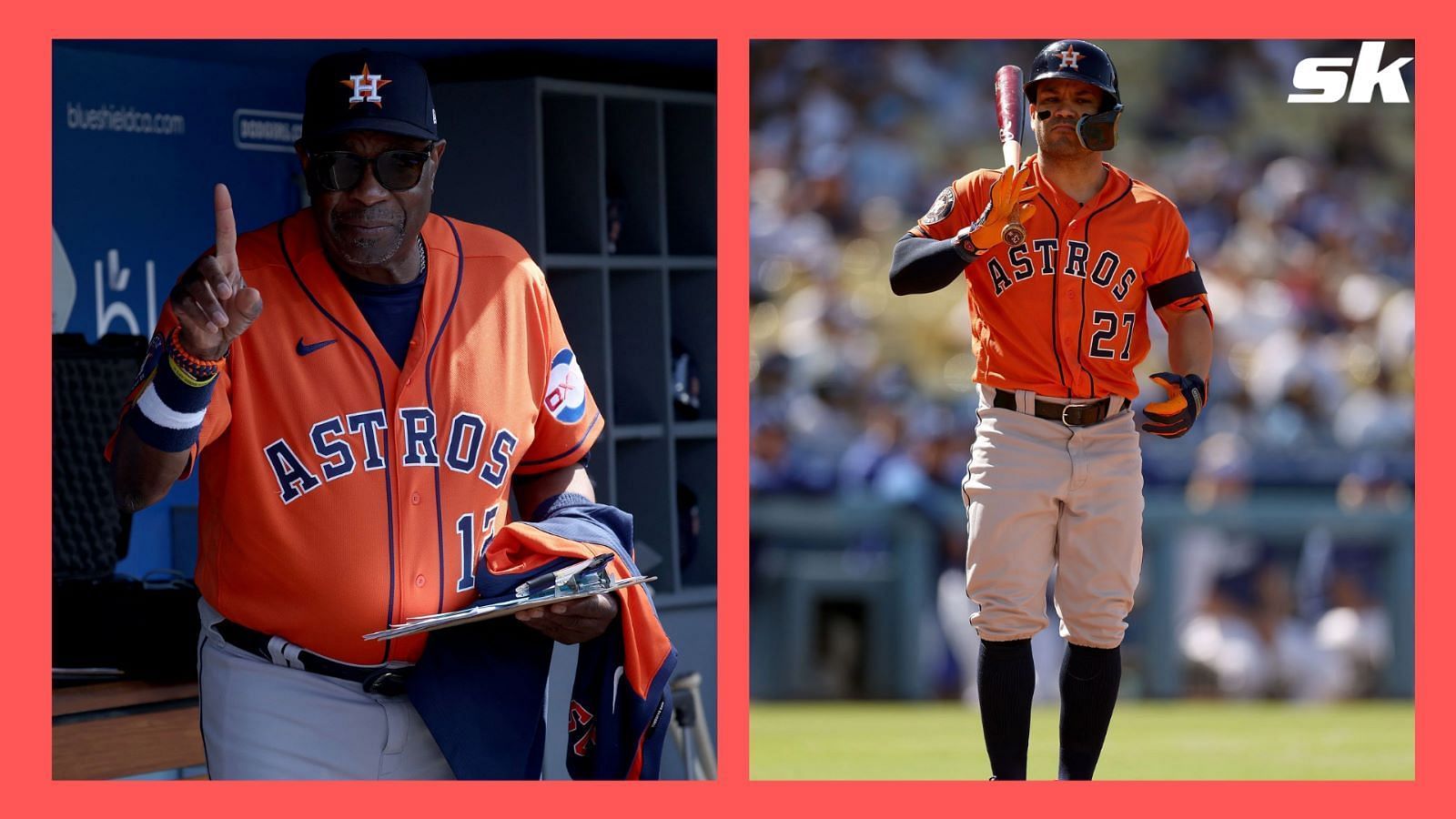 Houston Astros manager Dusty Baker says second baseman Jose Altuve is &quot;pimping&quot; on a hurt heel