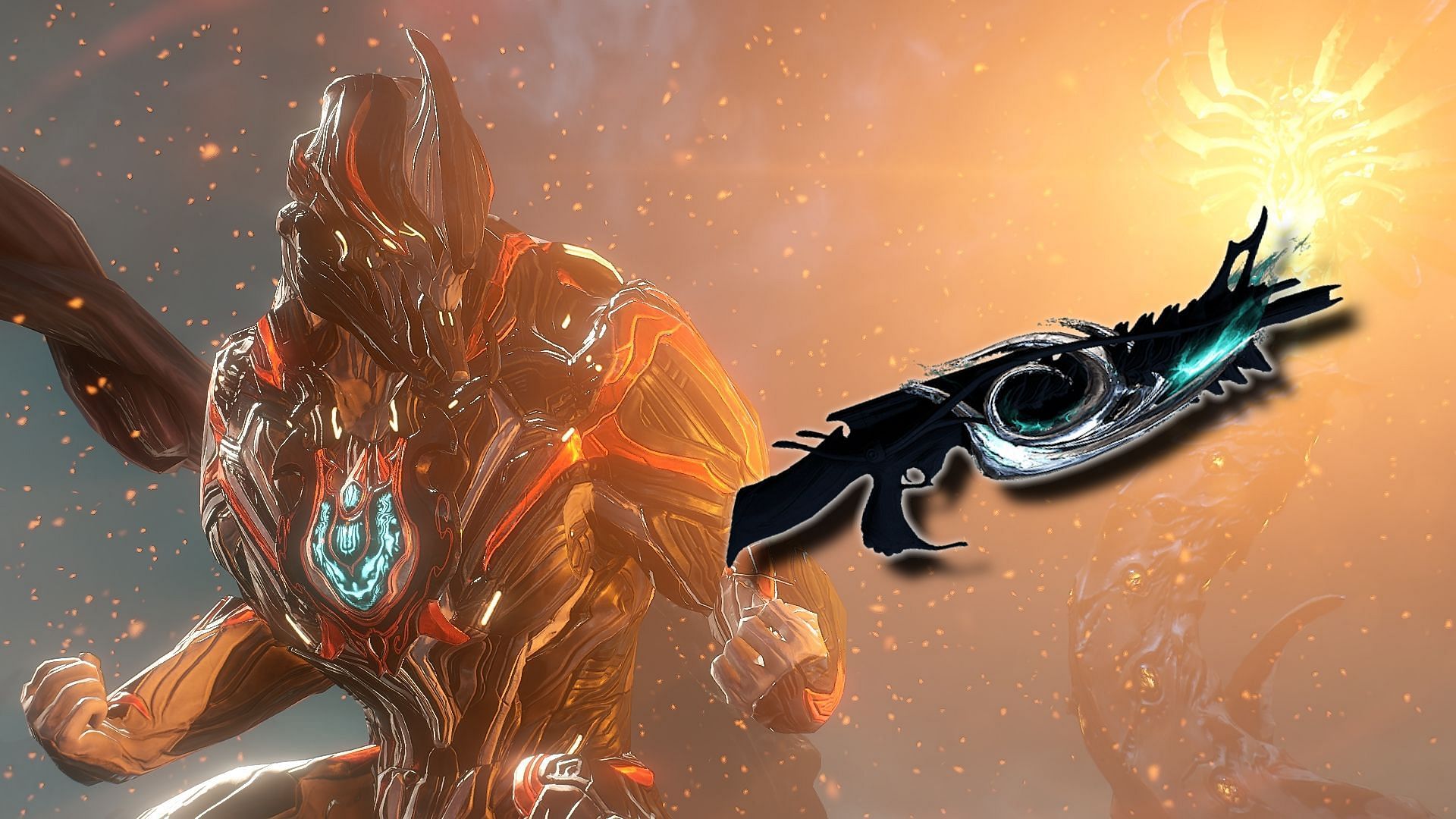 An image of the Rhino Warframe with Incarnon Boltor in the foreground