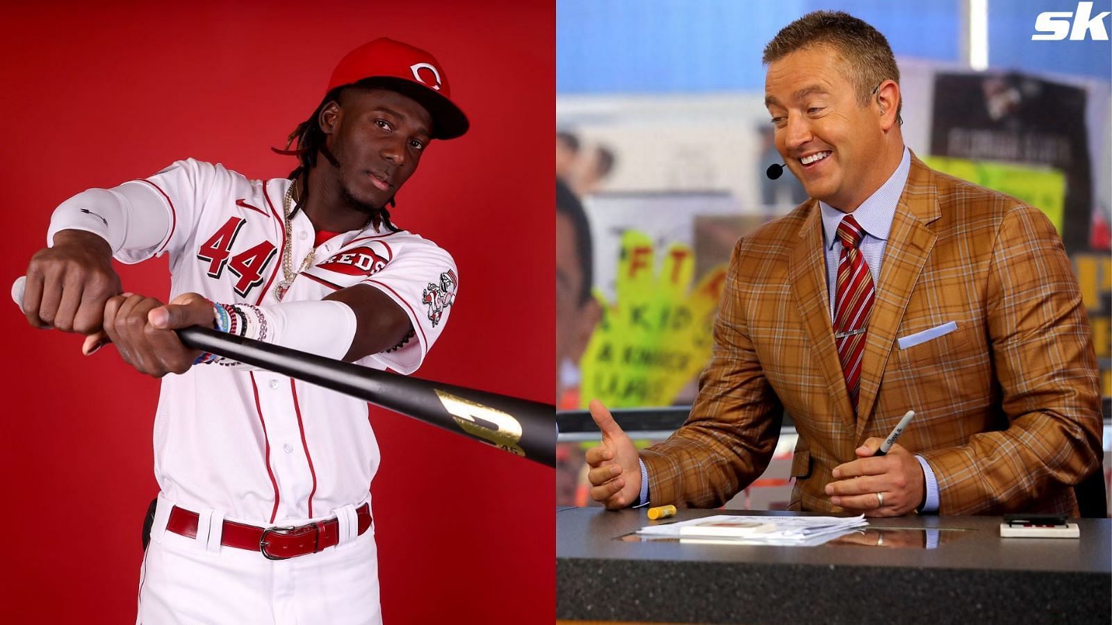 Football broadcaster and Cincinnati Reds fan Kirk Herbstreit is in no hurry for the team to call up Elly De La Cruz