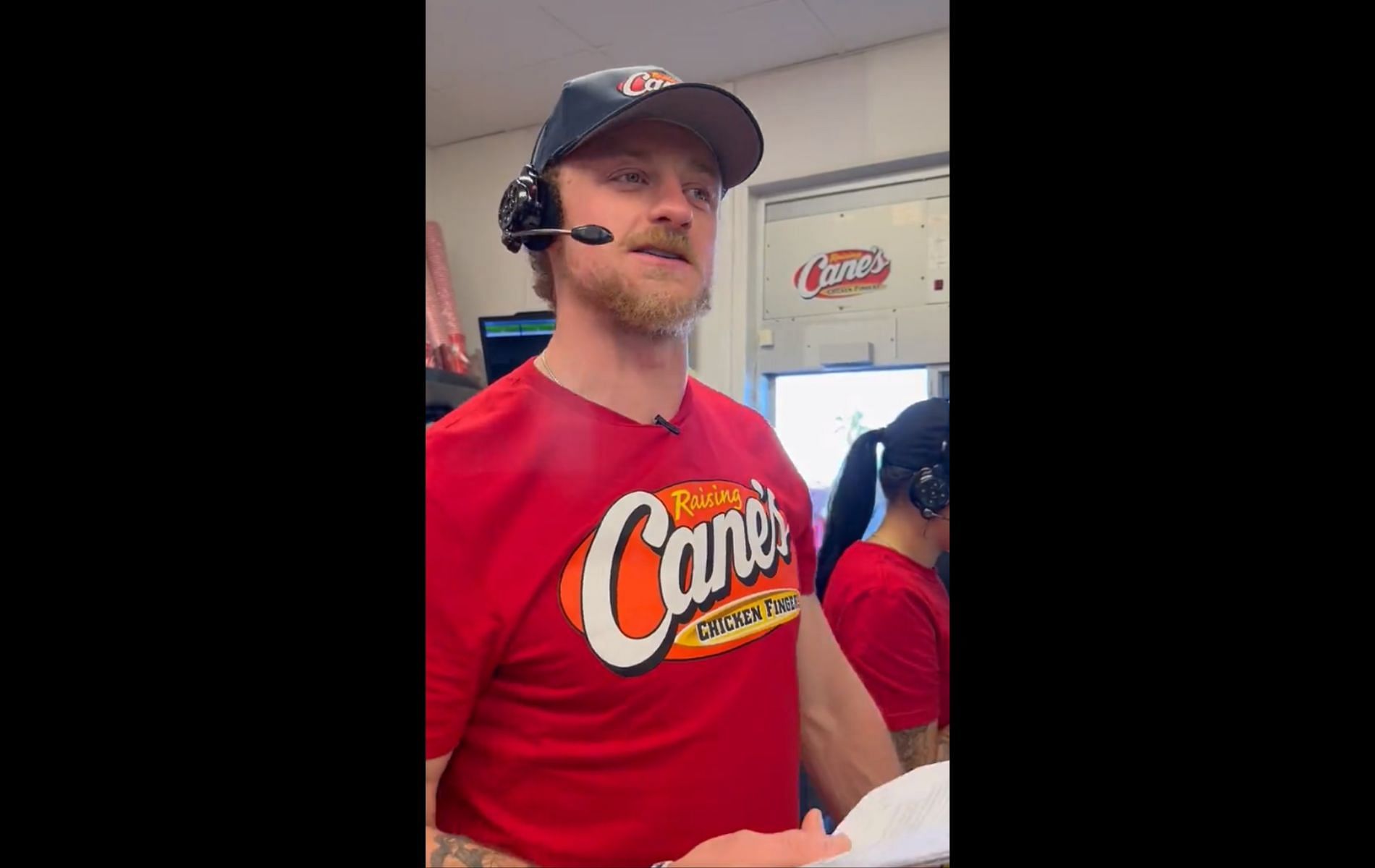  Jack Eichel takes drive thru order at Raising Cane