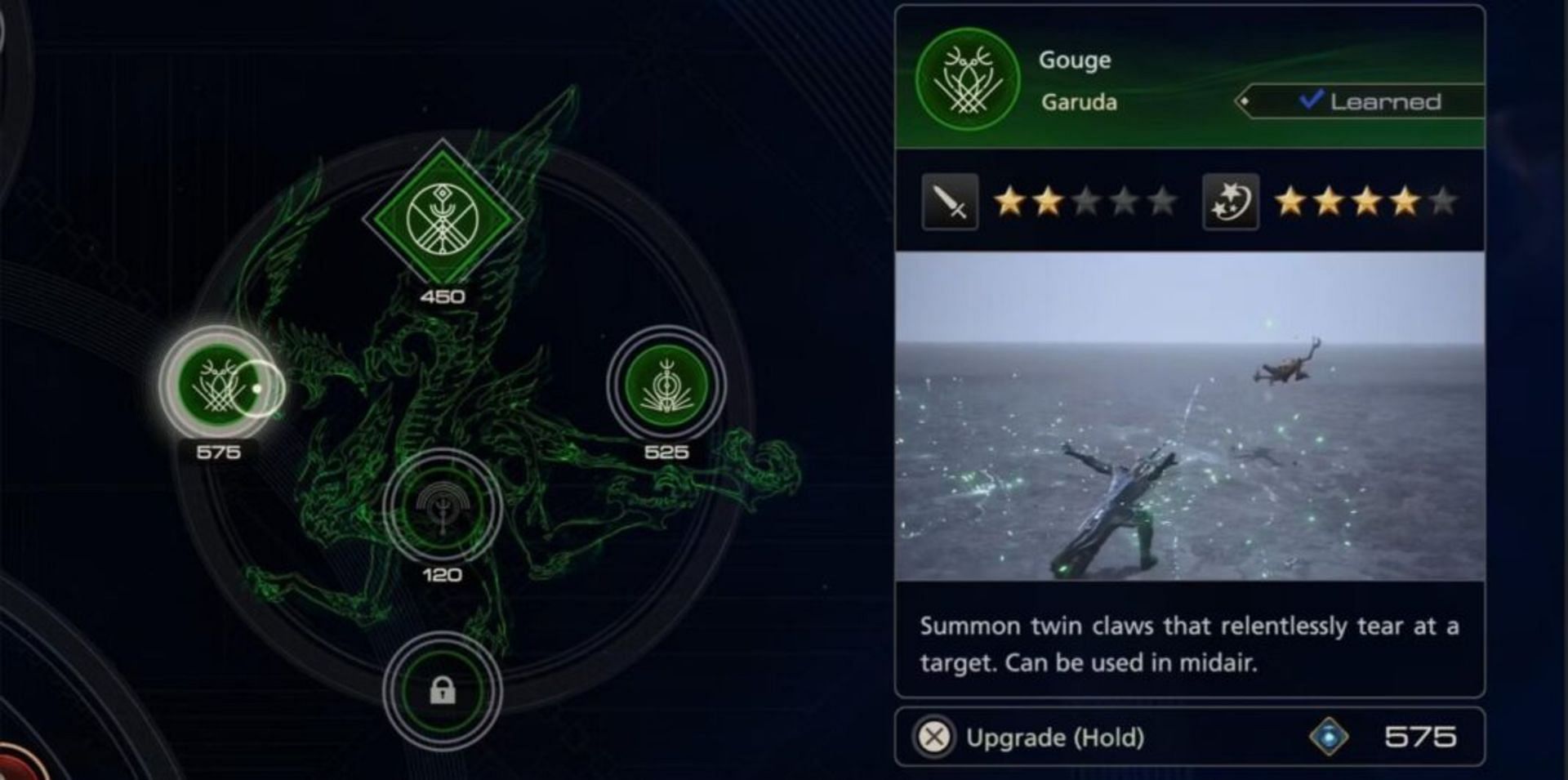 Gouge ability in-game (image via Square Enix)