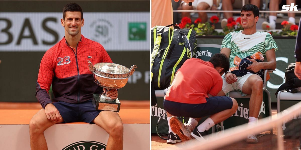 Carlos Alcaraz suffered cramping issue in his French Open SF against Novak Djokovic