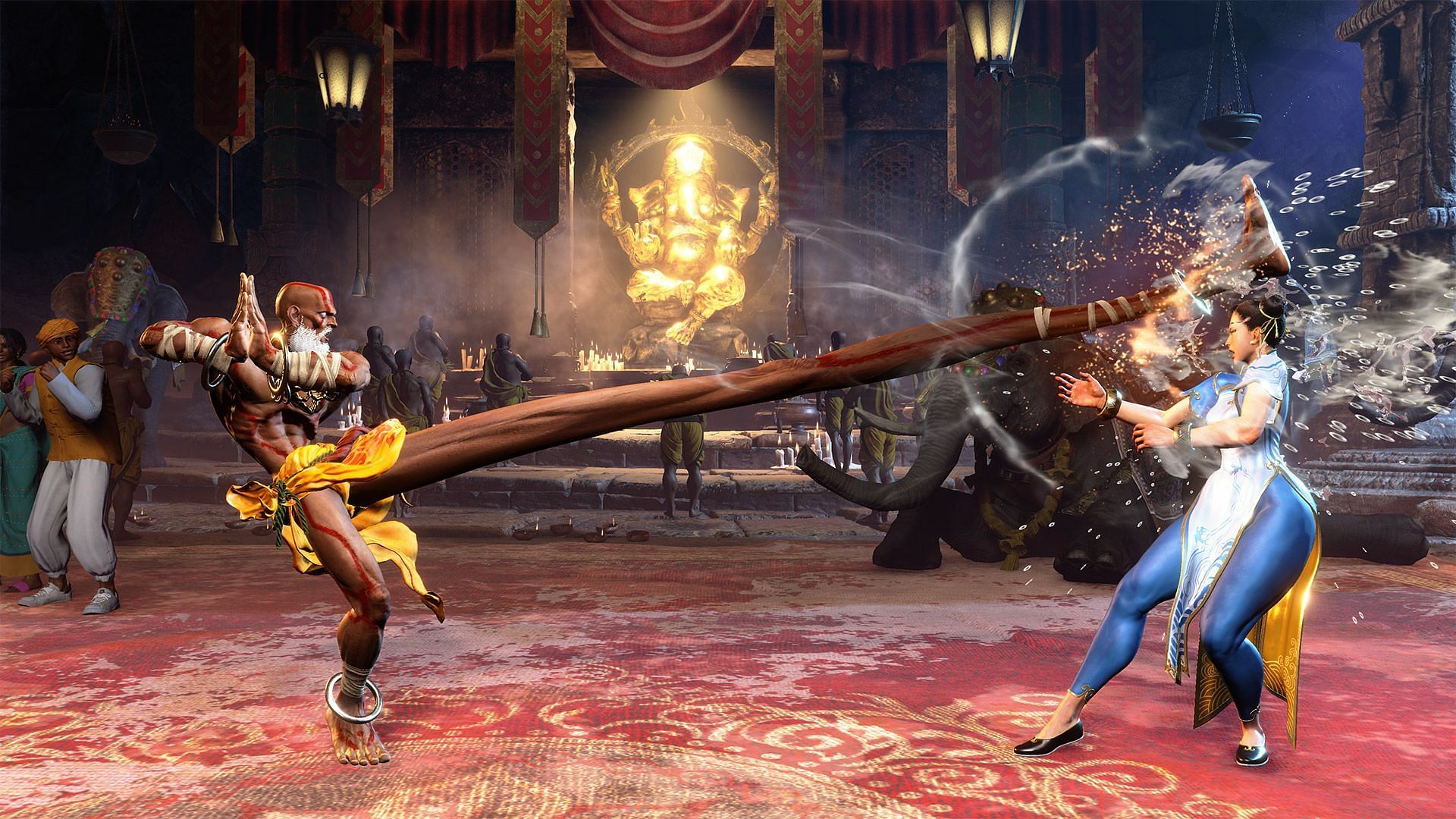 Dhalsim versus Chun-Li in Street Fighter 6 (Image via Capcom)