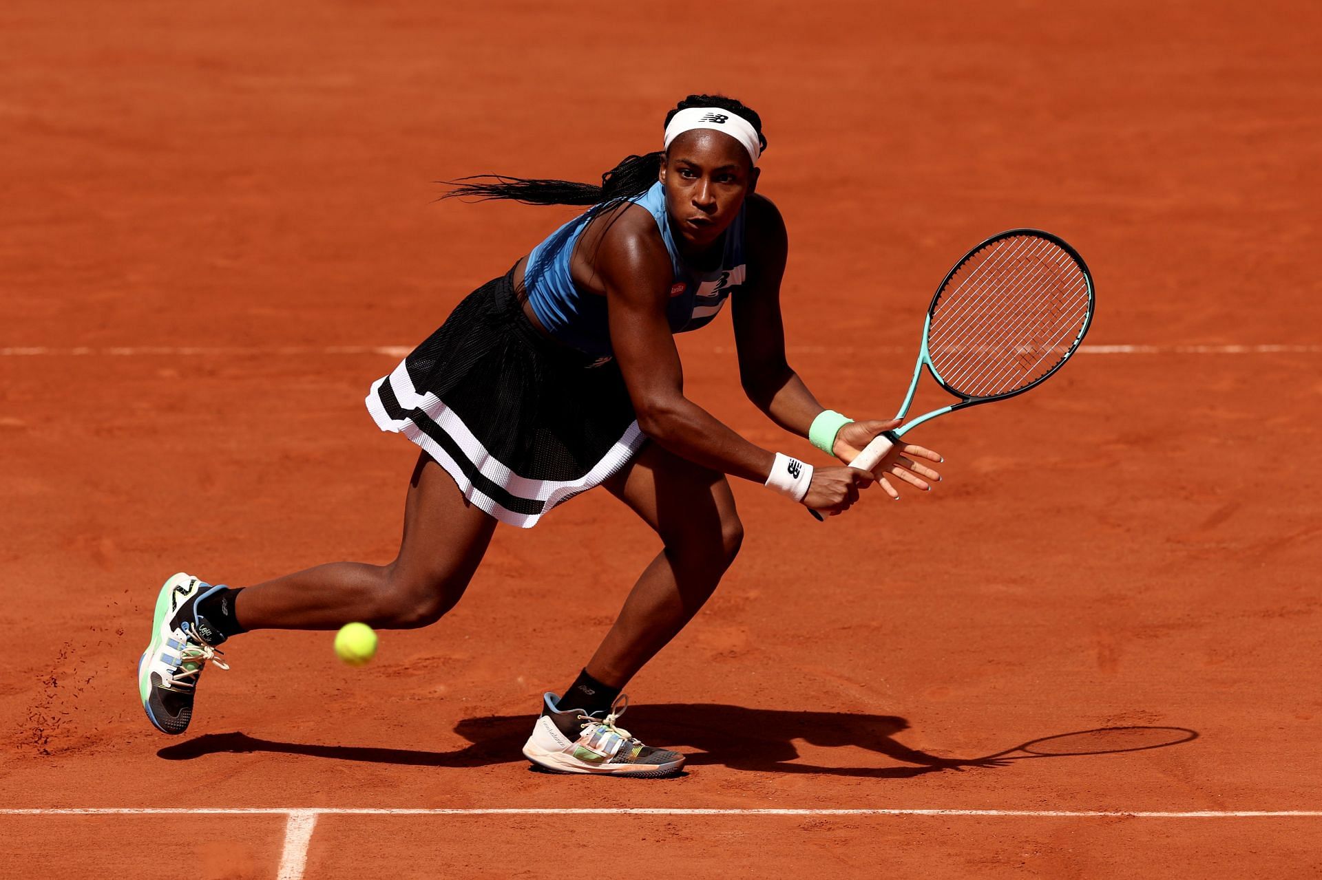 Coco Gauff in action at the 2023 French Open.