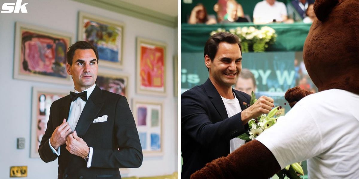 Roger Federer was honored at the Halle Open