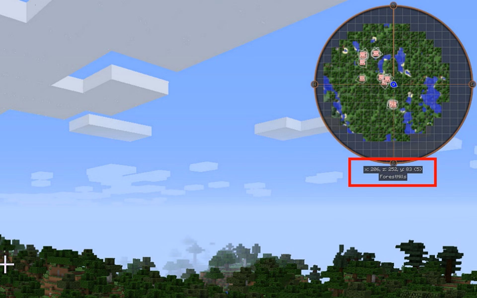 JourneyMap adds all sorts of map-related features to the 1.20 Trails and Tales update (Image via Mojang)