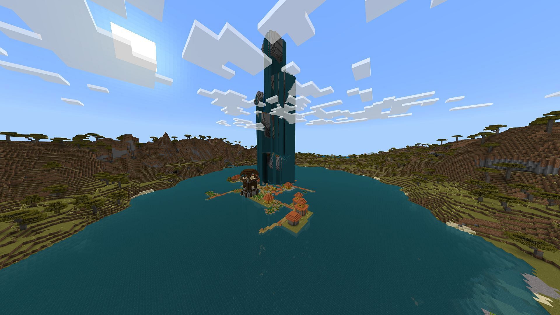 This Minecraft seed showcases another very strange terrain generation bug (Image via Mojang)