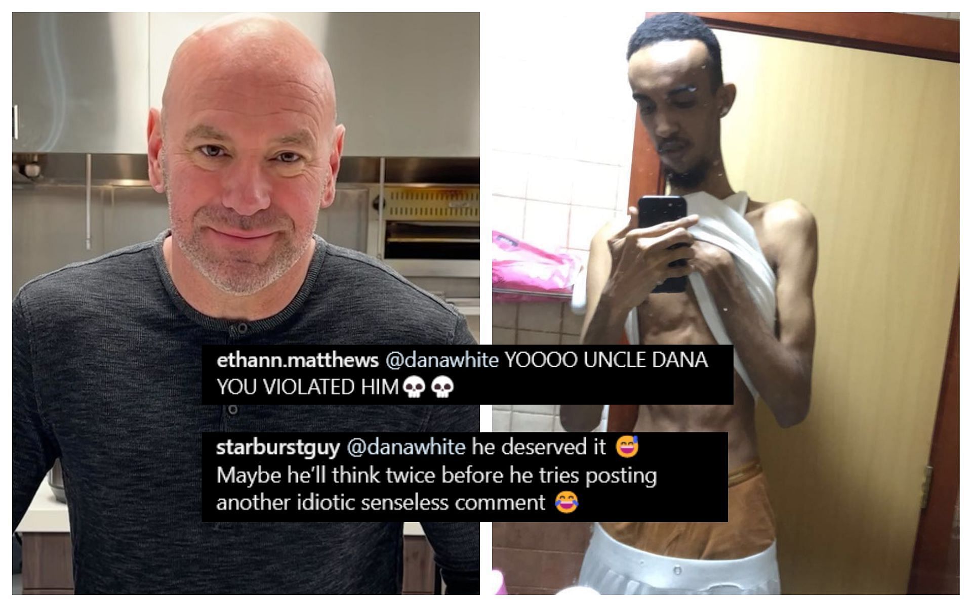 UFC president Dana White and Internet troll