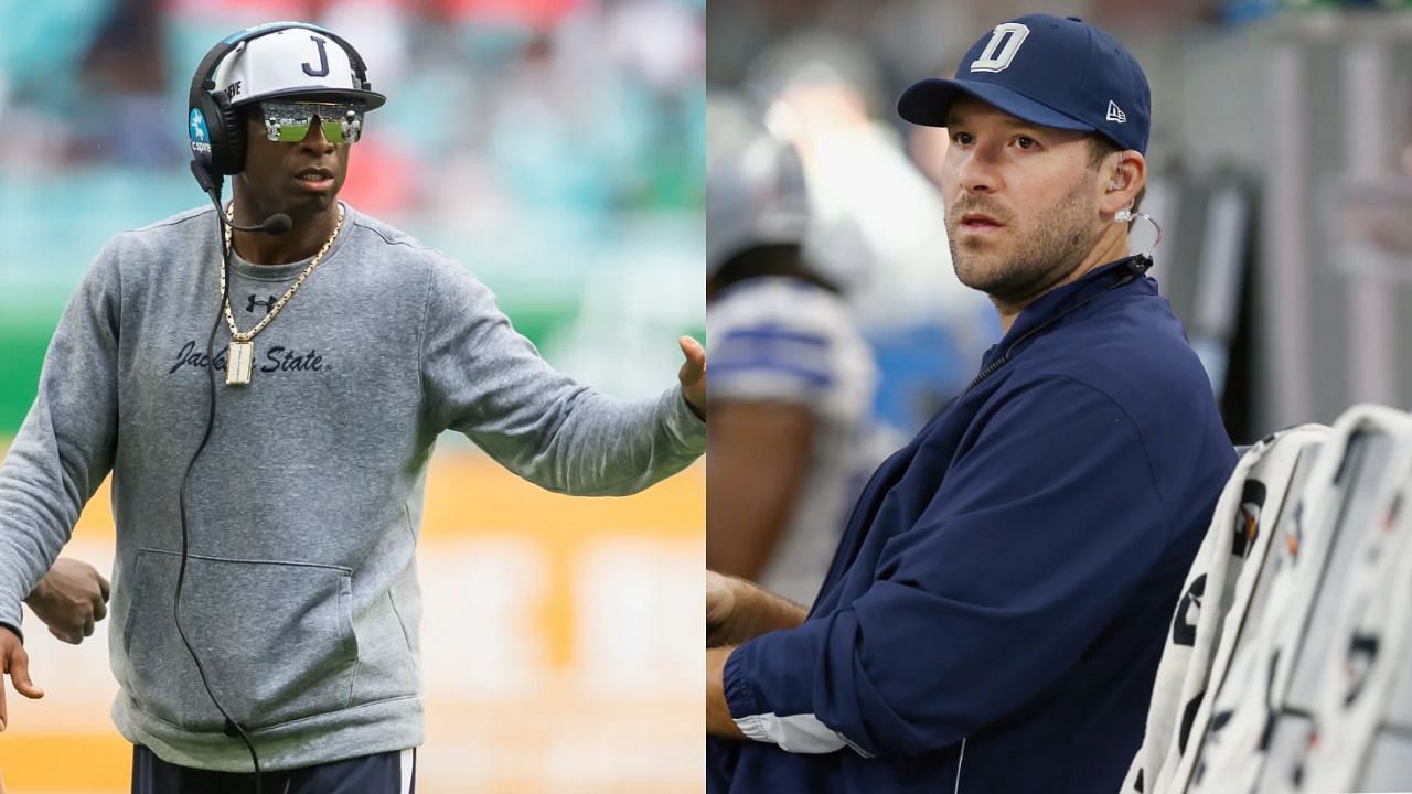 Deion Sanders and Tony Romo briefly crossed paths both as players and as commentators - images: Getty