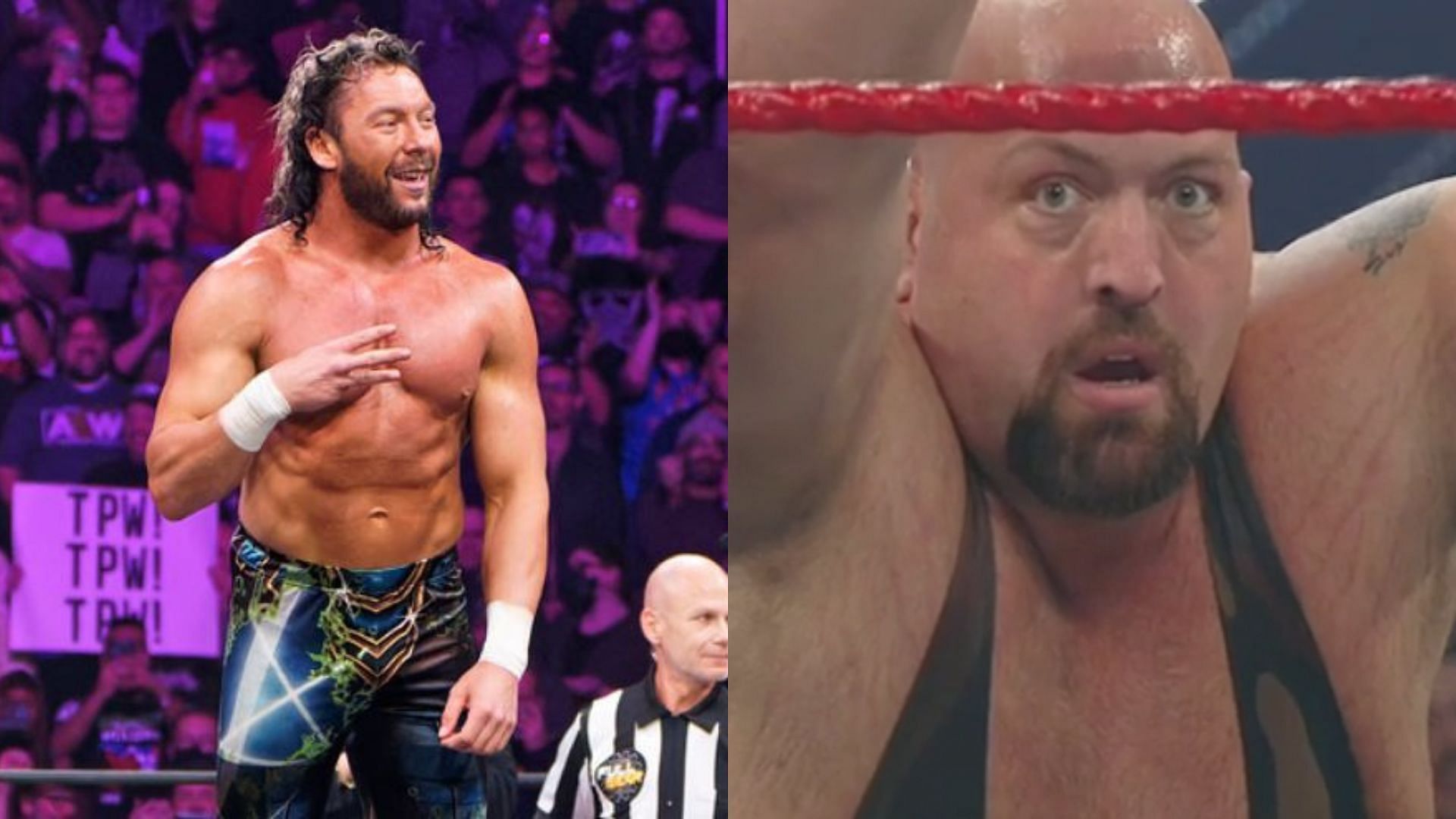 Kenny Omega (left) and Big Show, aka Paul Wight (right). 