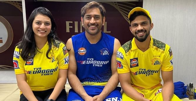 [WATCH] Ruturaj Gaikwad's fiancee touches MS Dhoni's feet after CSK's IPL 2023 win