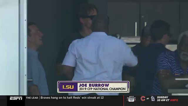 Watch: Joe Burrow spotted showing support for LSU's baseball team