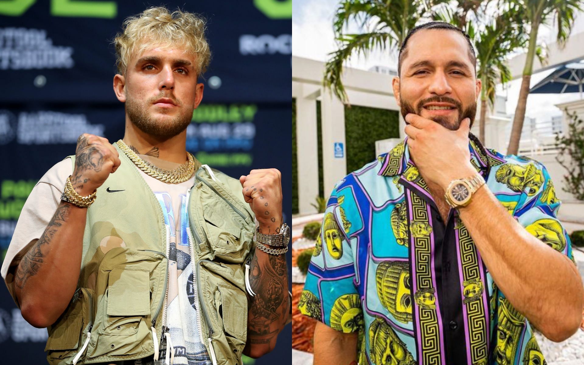 Jake Paul (left) and Jorge Masvidal (right) [Image credits: Getty Images and @gamebredfighter on Instagram]